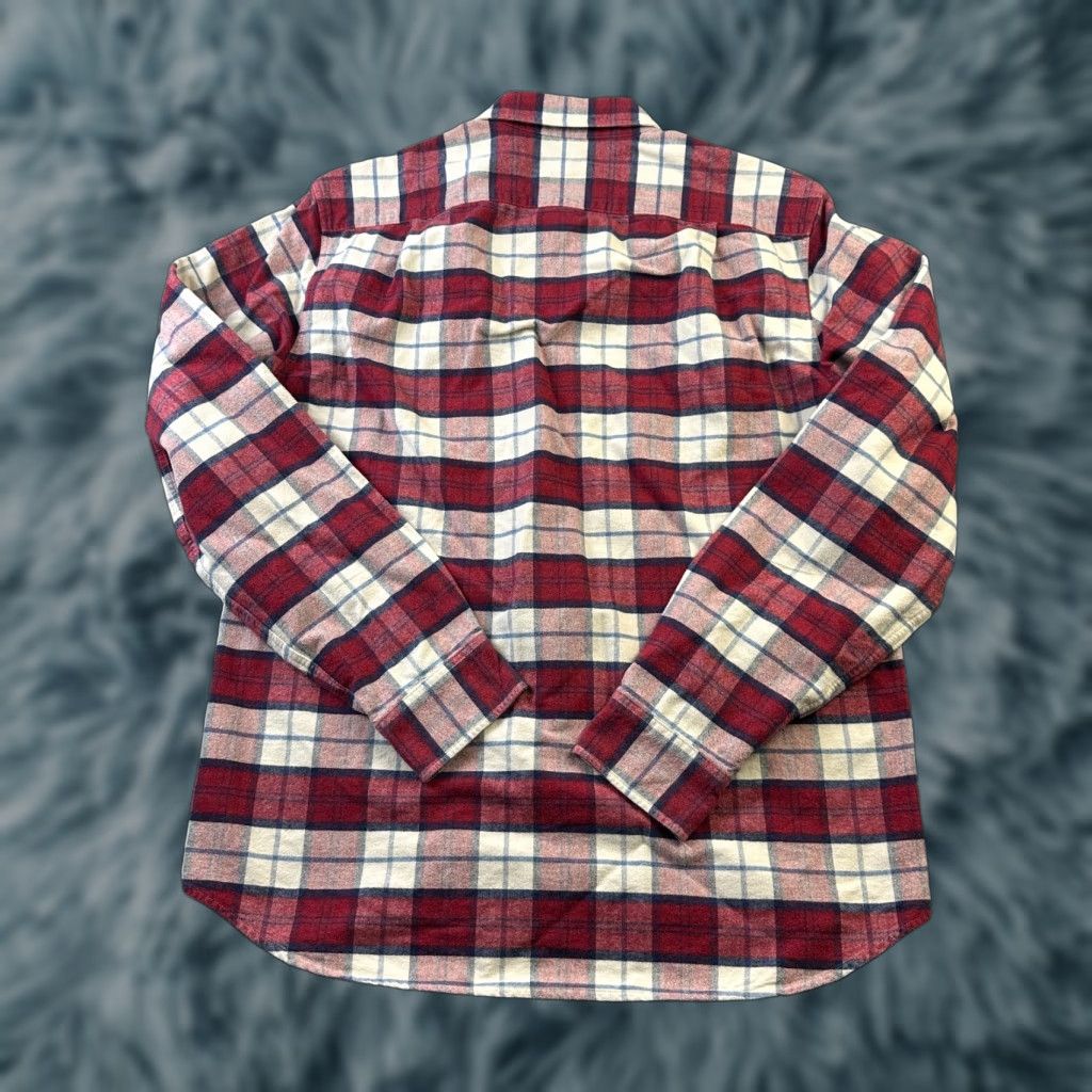 J.Crew J. Crew Shirt Mens M Red Button-Up Plaid Flannel Collar Shirt Casual Outdoor Vintage No Size US M / EU 48-50 / 2 - 1 Thumbnail
