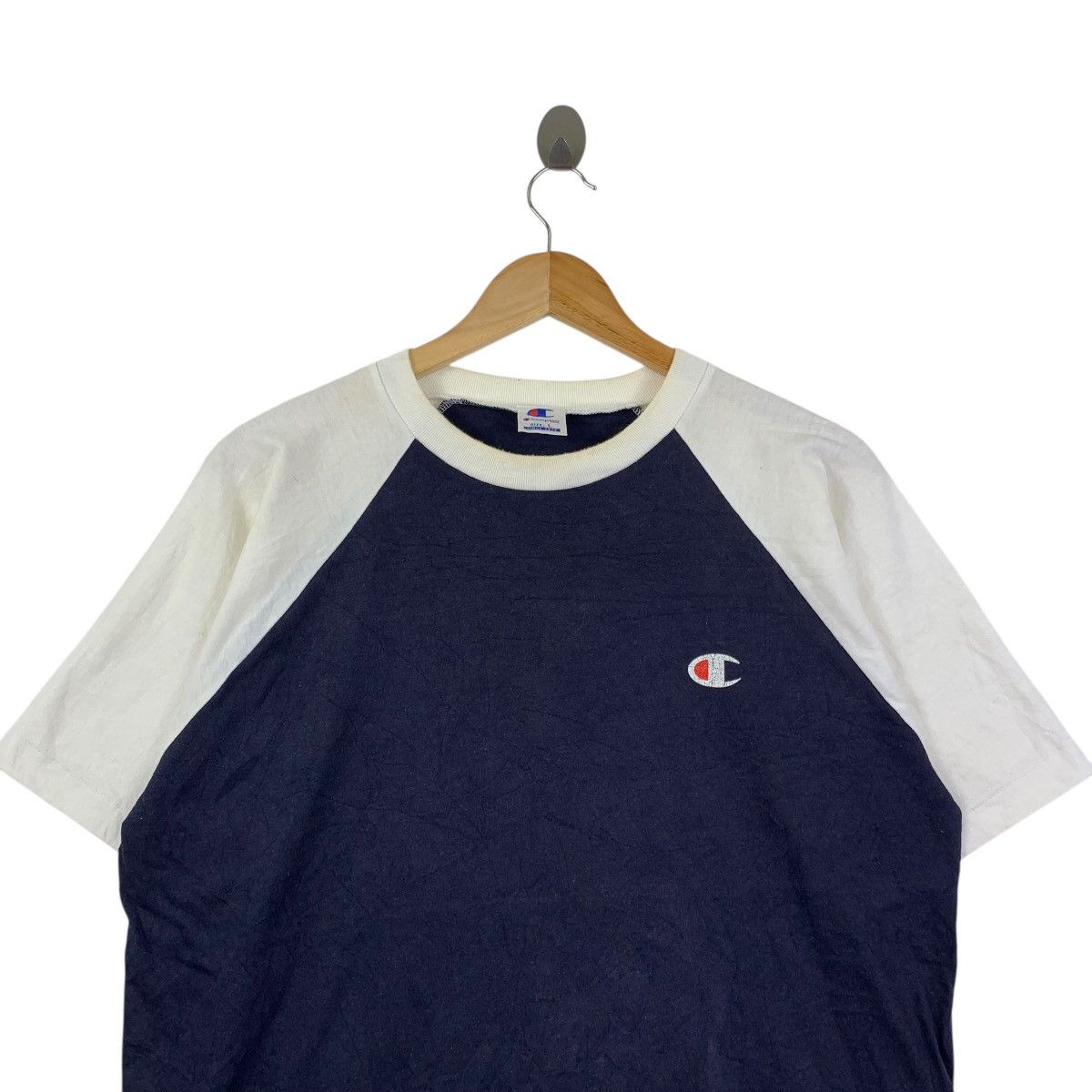Champion Champion USA Raglan Tee Shirt Navy White Vintage Athletic Size US L / EU 52-54 / 3 - 2 Thumbnail