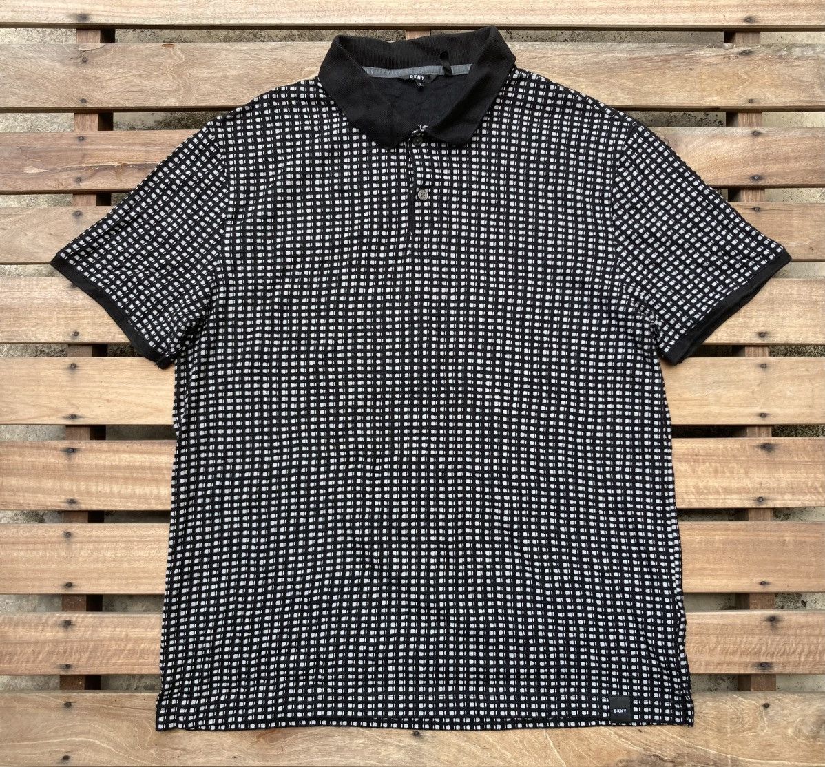 DKNY DKNY Oblique Monogram Polo Shirt Size US L / EU 52-54 / 3 - 2 Thumbnail