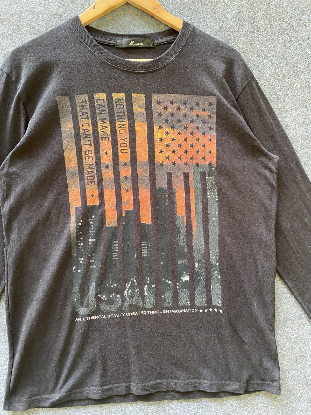 Japanese Brand × Vintage Vintage manhole long sleeve tee Size US L / EU 52-54 / 3 - 4 Thumbnail