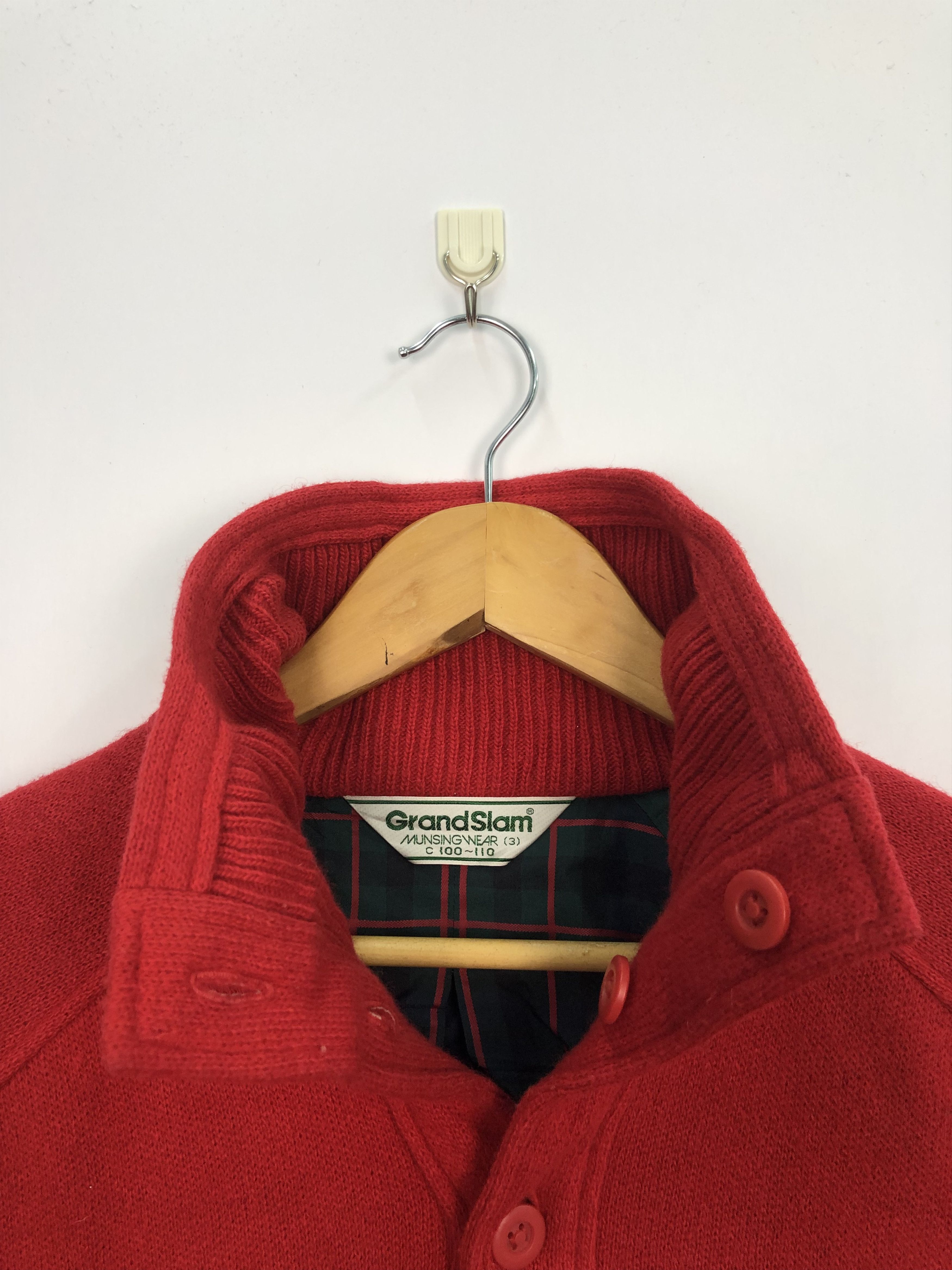 Grand Slam Vintage 90s Grandslam Varsity Jacket Red J0160 Size US L / EU 52-54 / 3 - 3 Thumbnail