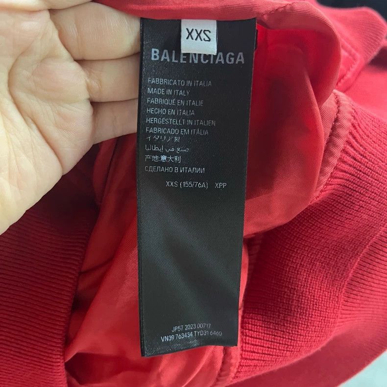 Balenciaga Balenciaga Red Logo Printed Jacket-2505 Size US XXS / EU 40 - 4 Thumbnail