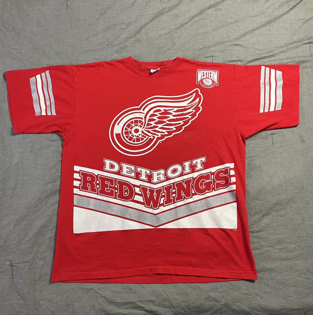 NHL Detroit Red Wings 1998 Stanley Cup Champions Single Stitch Tee USA