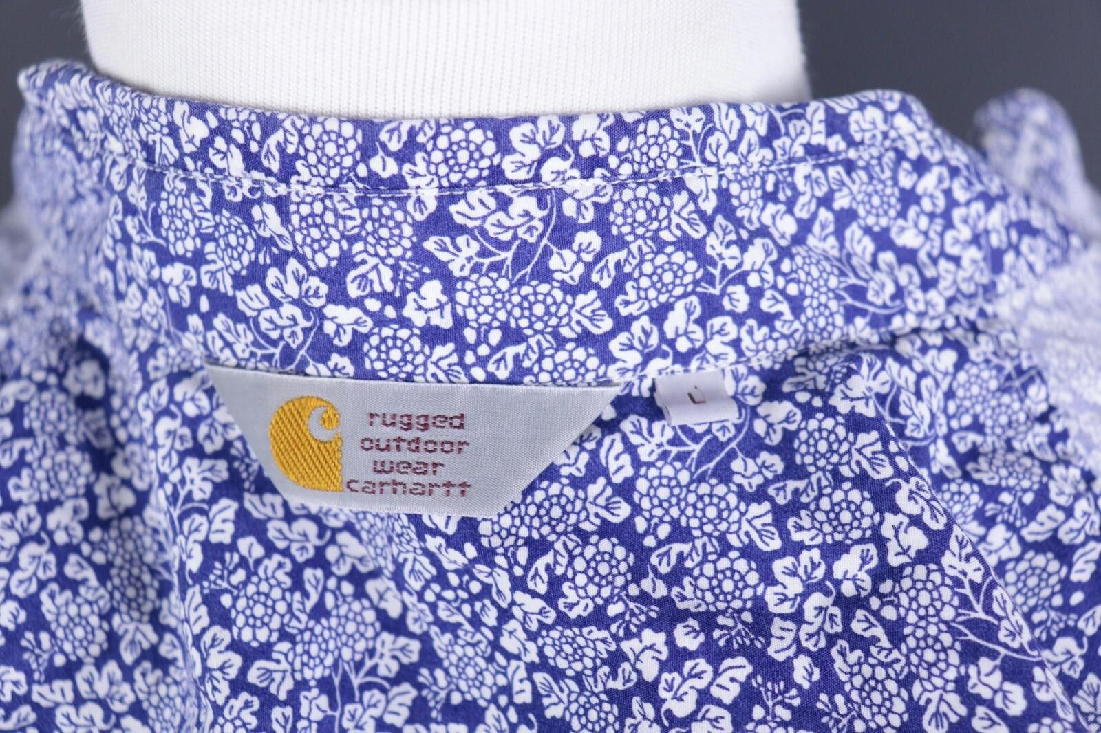 Carhartt Carhartt Blue Floral Button Down Howdy Shirt Size L Size US L / EU 52-54 / 3 - 9 Thumbnail