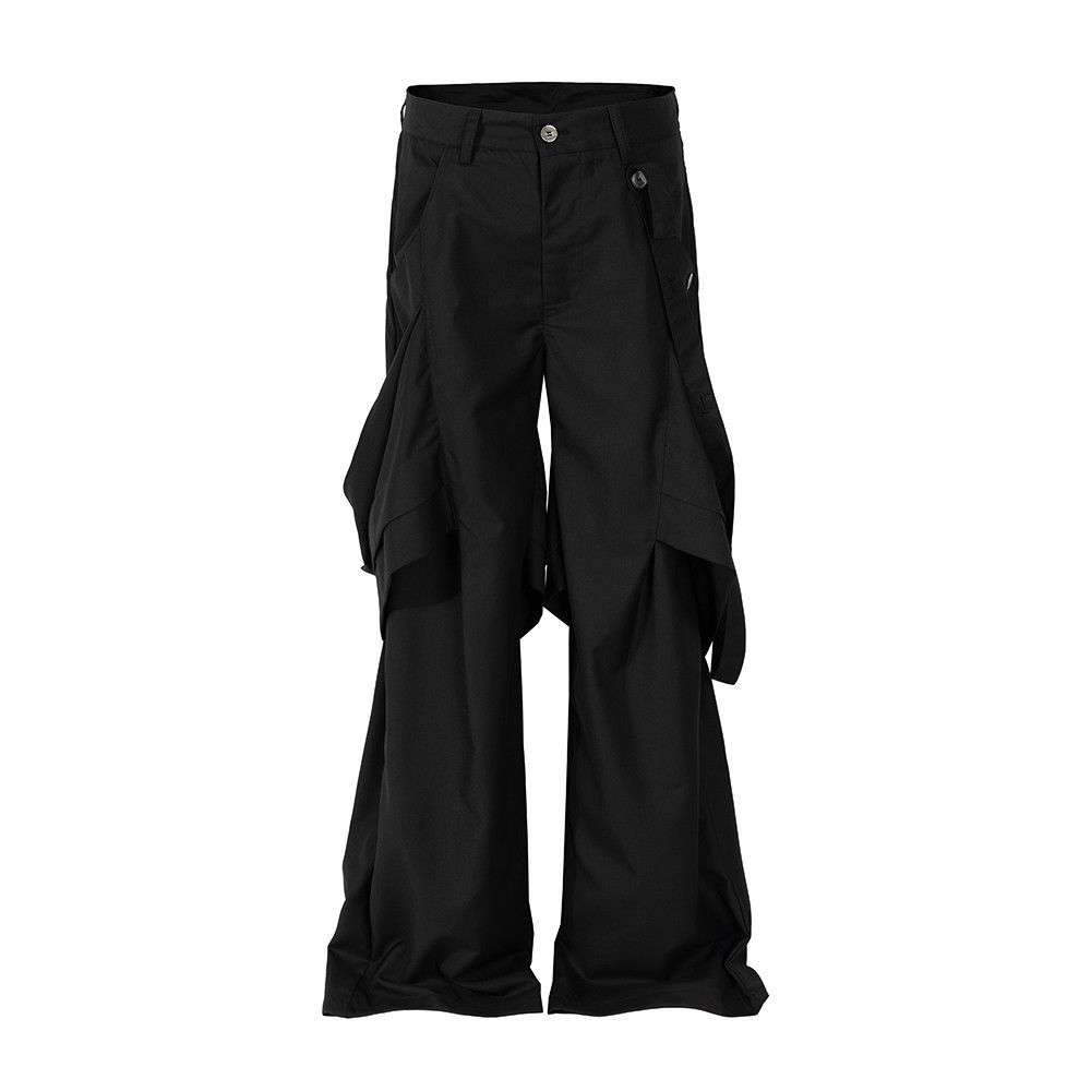 Designer × Japanese Brand Lace Up Wide Leg Suit Pants Baggy Size US 32 / EU 48 - 5 Thumbnail