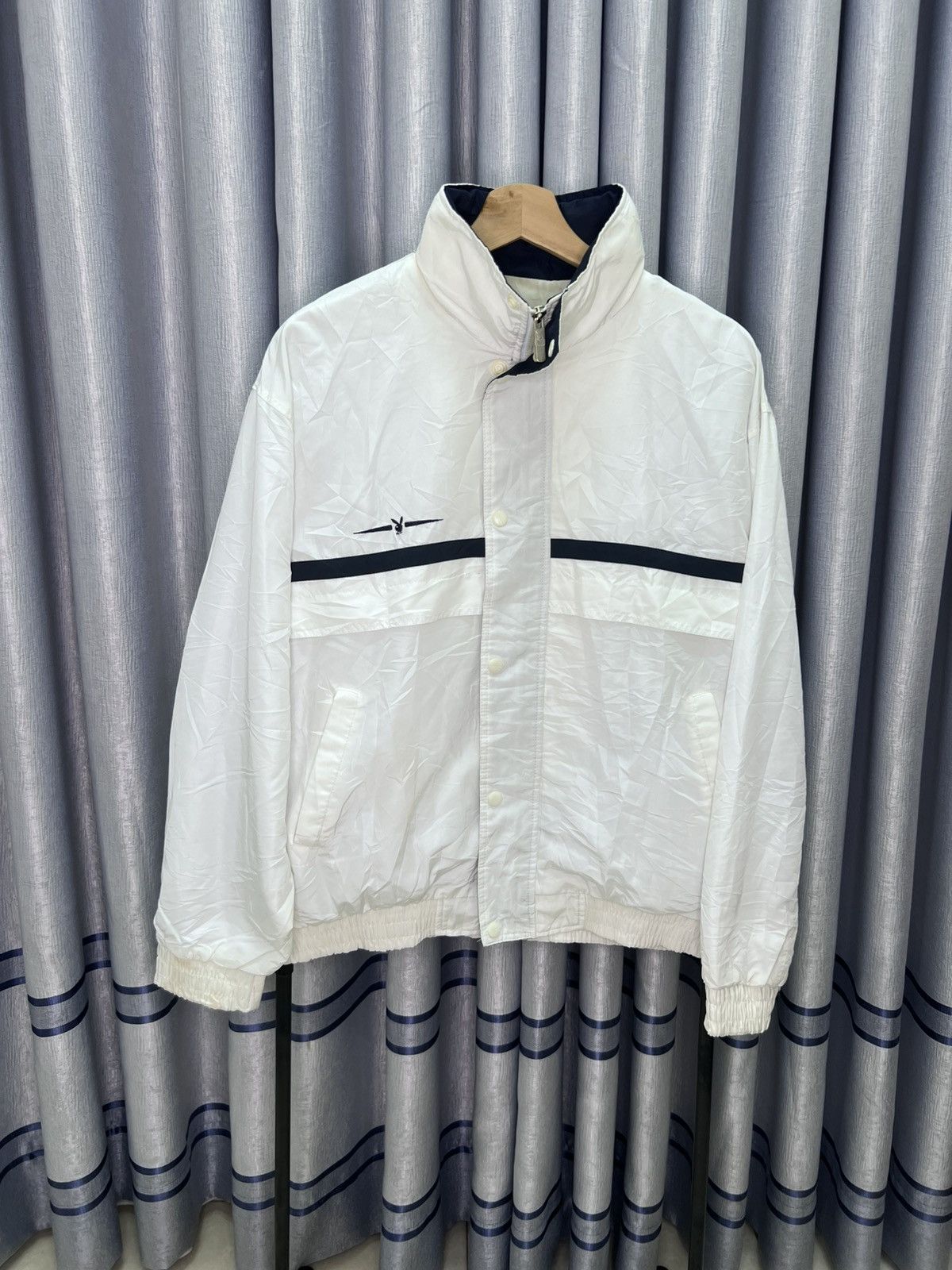 Playboy Vintage 90s Oversized Baggy Playboy Light Jacket Size US L / EU 52-54 / 3 - 1 Thumbnail