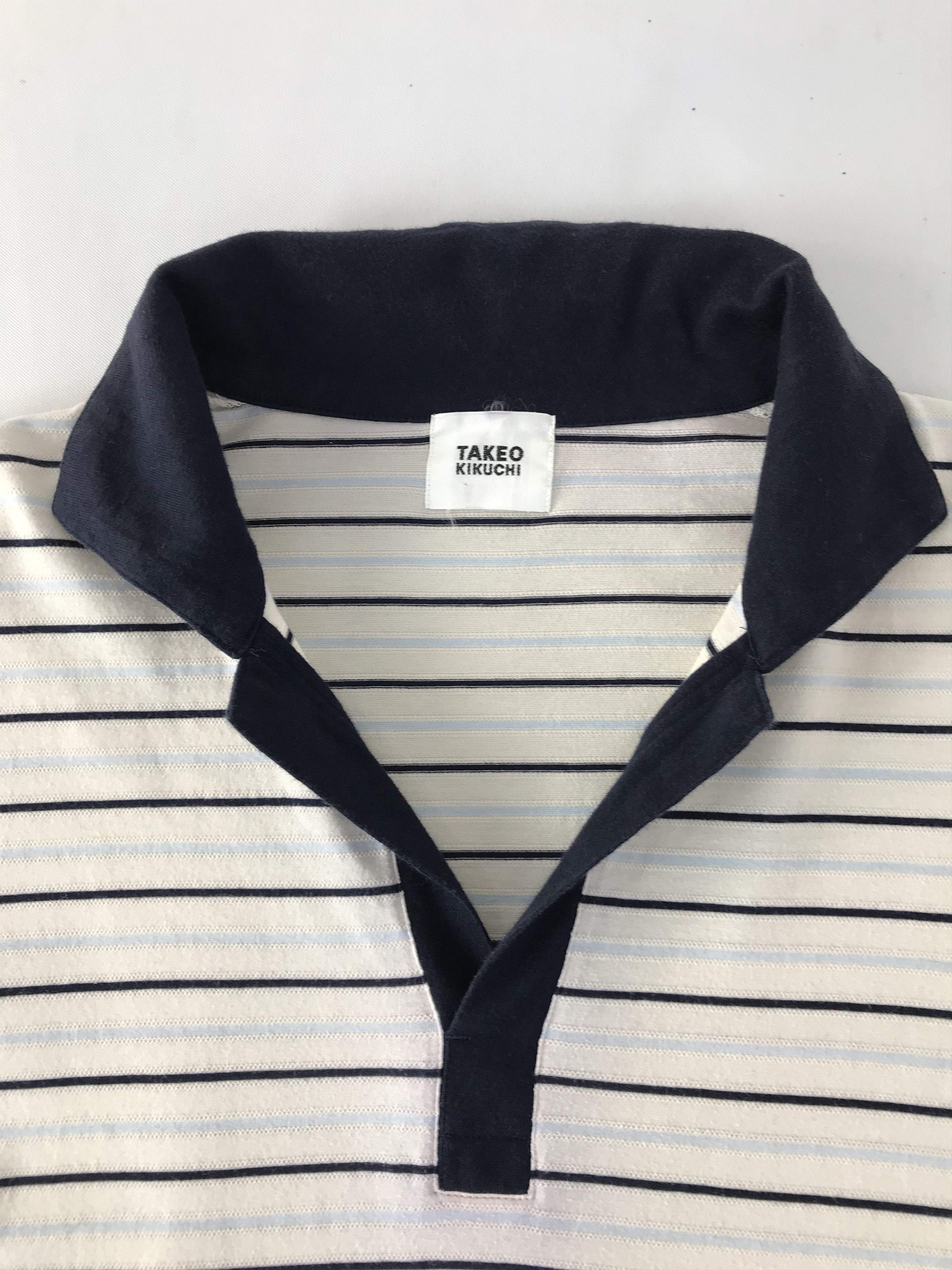 Takeo Kikuchi Vintage Takeo Kikuchi Design Striped Polo Shirt Size US M / EU 48-50 / 2 - 4 Thumbnail