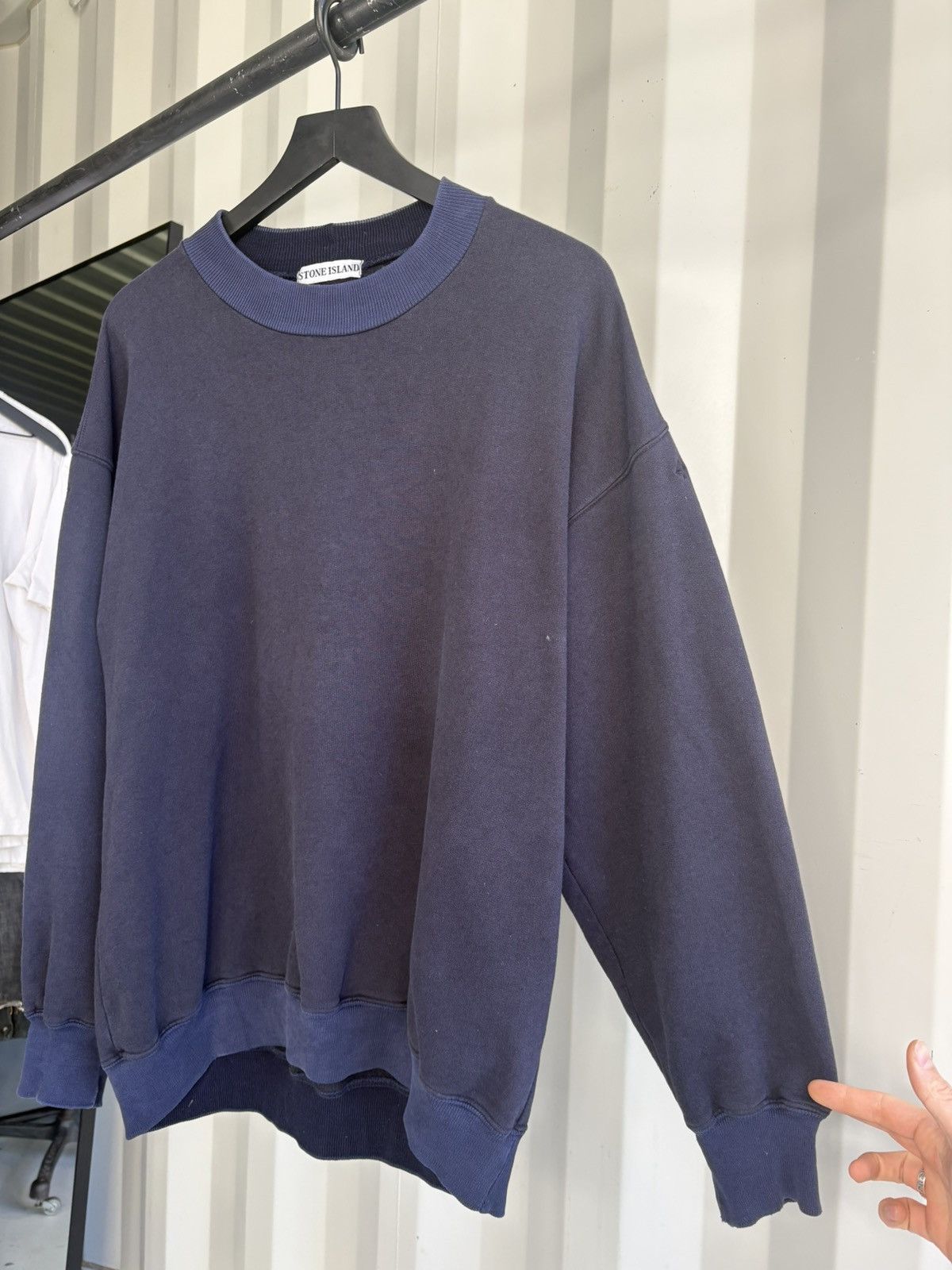 Stone Island Vintage Stone Island Faded Sweatshirt Grunge Boxy Size US XL / EU 56 / 4 - 2 Thumbnail