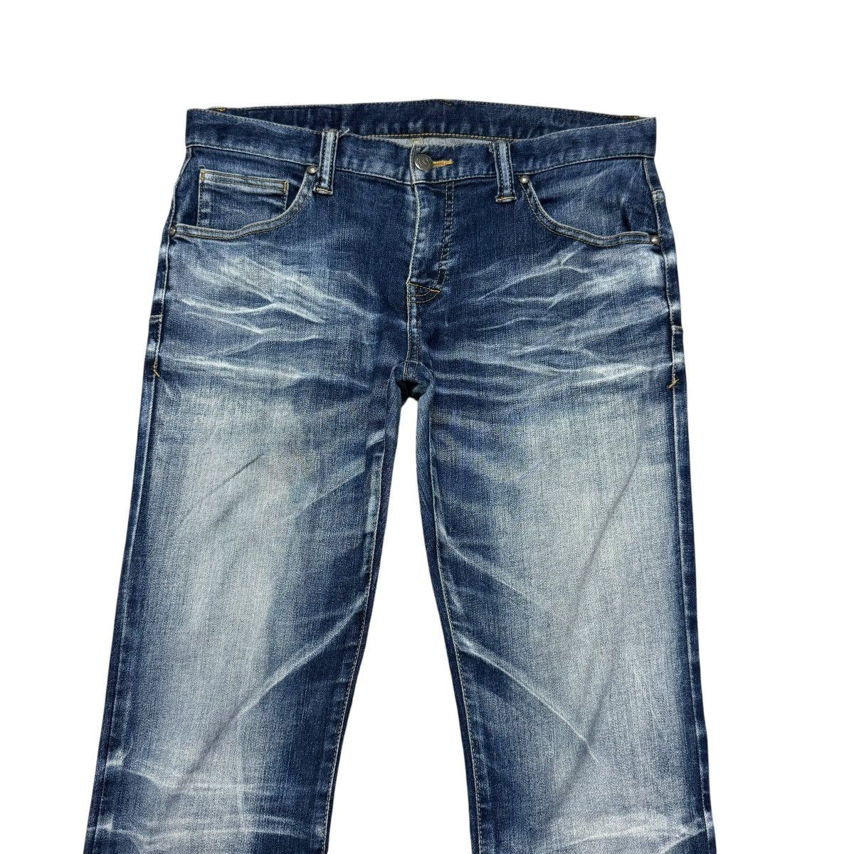 Tornado Mart Tornado Mart Acid Wash Denim Low Flare Jeans Size US 31 - 3 Thumbnail