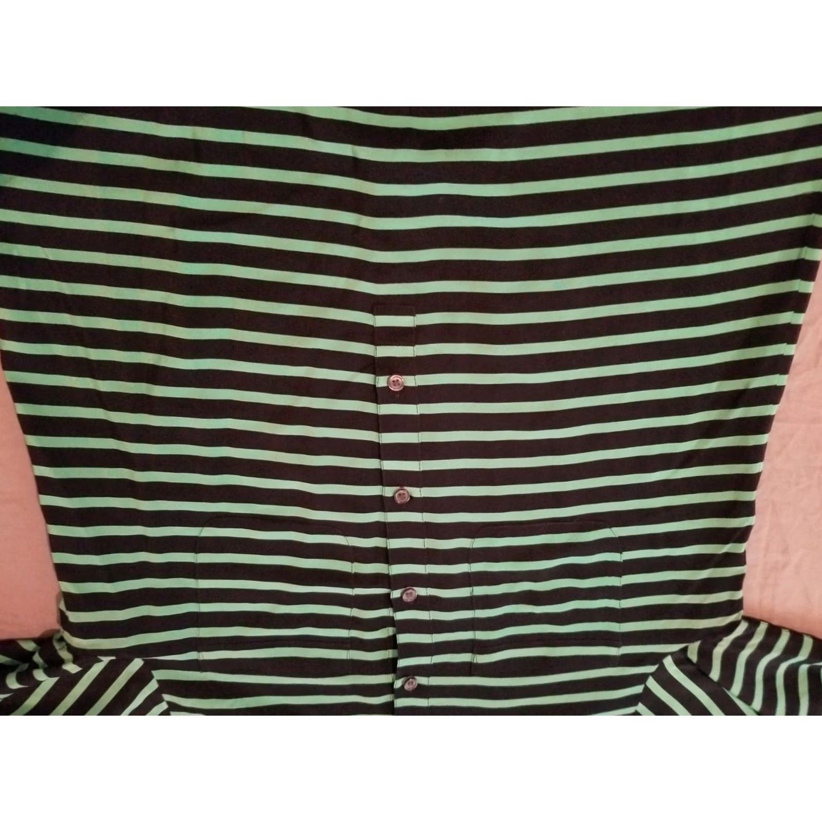 J.Crew Womens J.CREW Silk Shirt XS Green Stripes Blouse Long Sleeve Shirts Womens XS Green Striped Blouse J.CREW Silk Shirt Size XS / US 0-2 / IT 36-38 - 4 Thumbnail