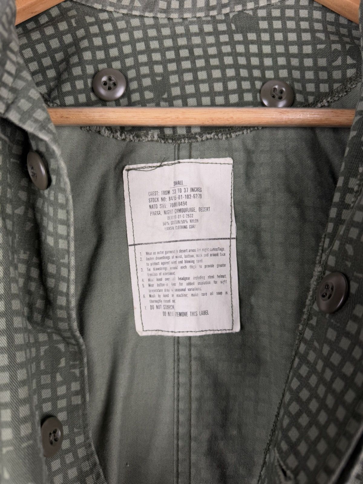 Other US Army VTG Night Camouflage Desert Military Parka Jacket Size US S / EU 44-46 / 1 - 18 Thumbnail