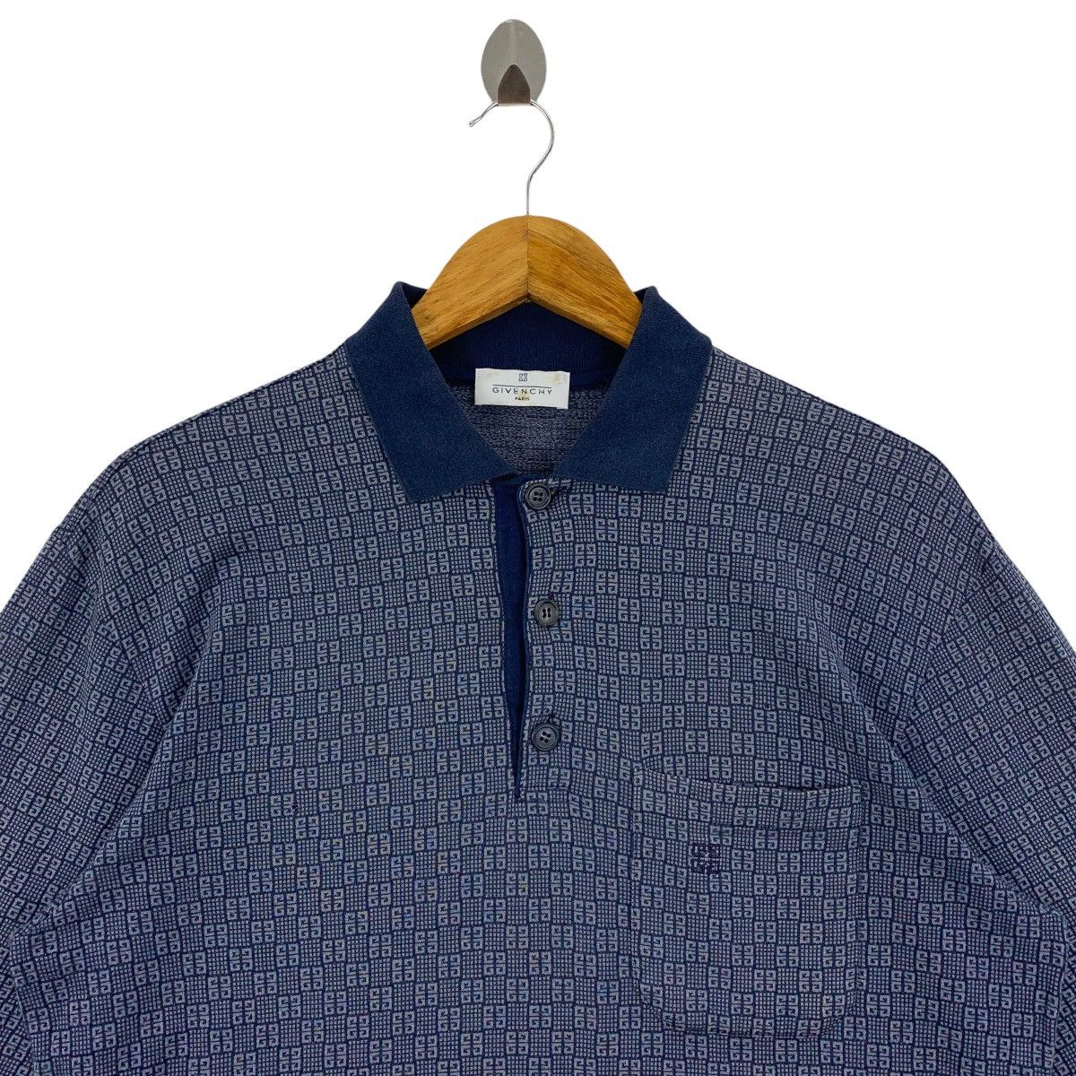 Givenchy × Vintage Vintage GIVENCHY Paris full printed long sleeve pocket tee Size US L / EU 52-54 / 3 - 2 Thumbnail
