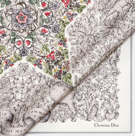 Dior o1w1db11125 51STE0 Size : OS / Square Scarf in Multicolor Size ONE SIZE - 2 Thumbnail