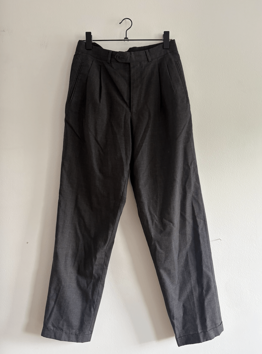 Emporio Armani Vintage 90s wool pants dress trousers Size US 32 / EU 48 - 1 Thumbnail