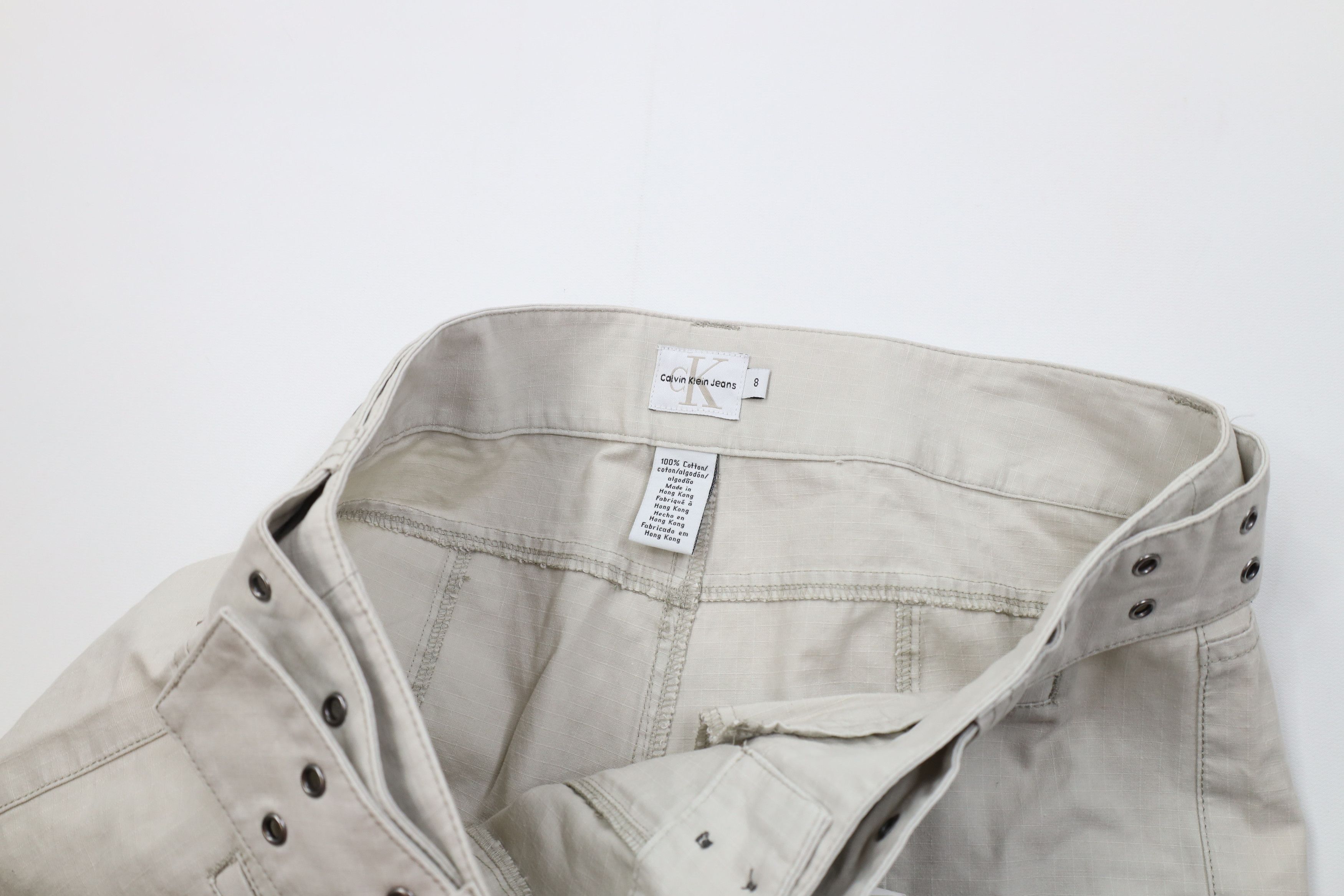 Calvin Klein Deadstock Vintage Y2K Calvin Klein Cropped Ripstop Pants Size 30" / US 8 / IT 44 - 7 Thumbnail