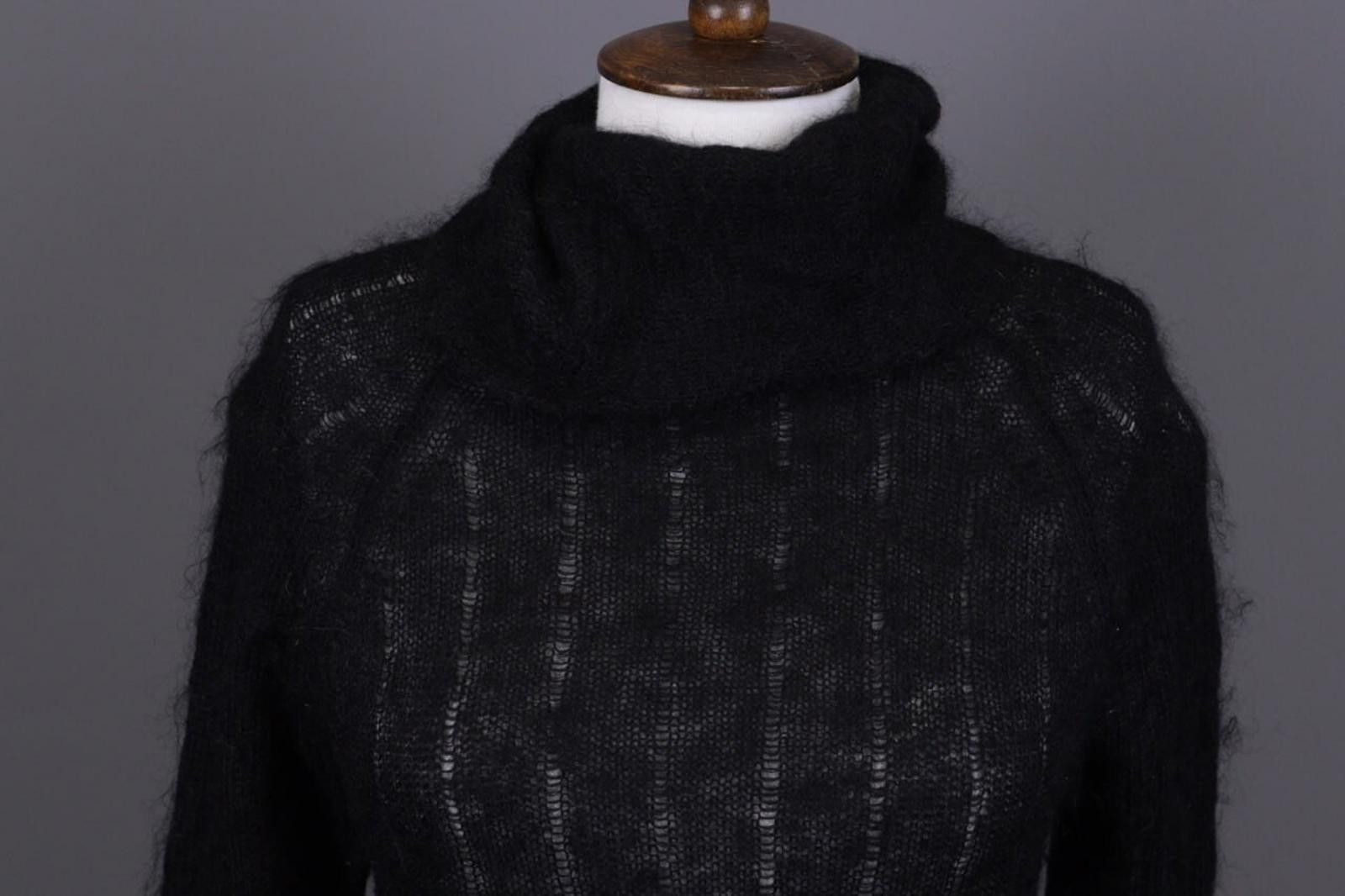 BILLTORNADE Bill Tornade Black Mesh Turtle Neck Knit Sweater Size S Size S / US 4 / IT 40 - 2 Thumbnail