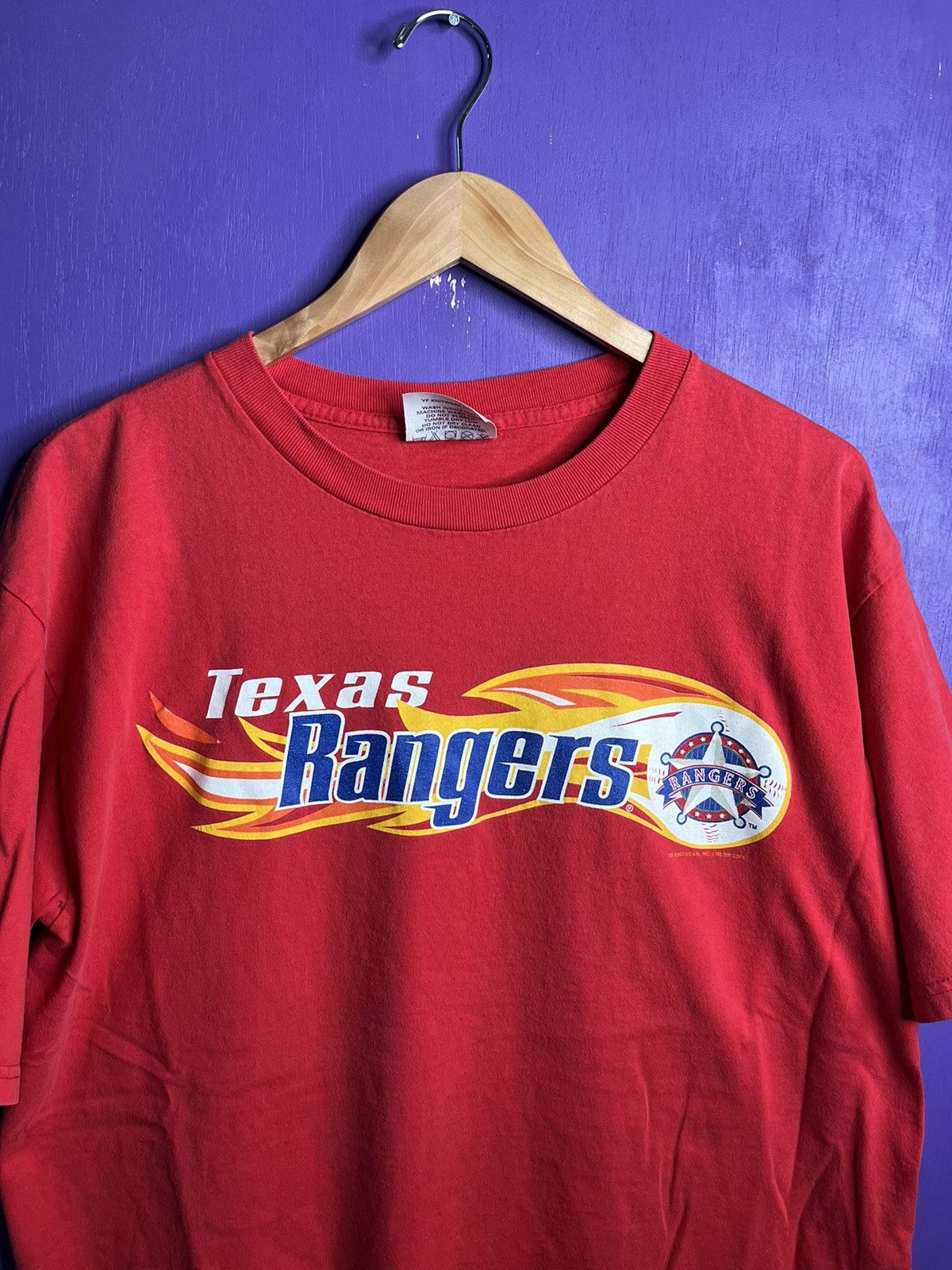 CSA × MLB × Vintage Vintage 2001 CSA Texas rangers flame logo t-shirt Size US L / EU 52-54 / 3 - 3 Thumbnail