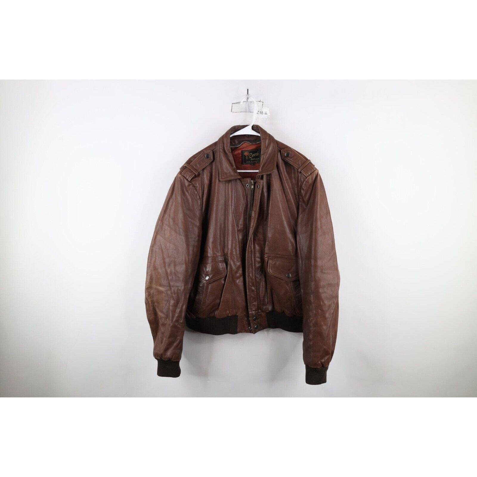 Vintage Vintage 70s Streetwear Leather Flight Bomber Jacket Size US XXL / EU 58 / 5 - 1 Thumbnail