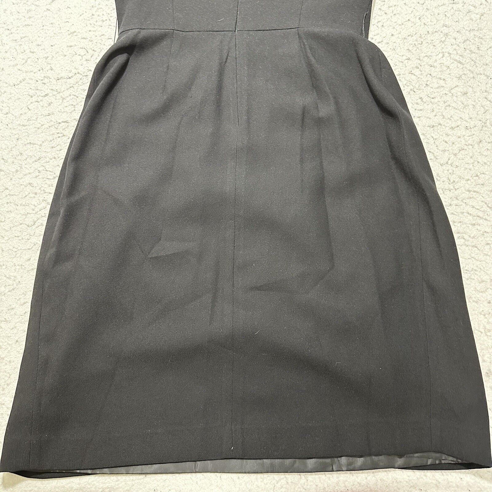 Vintage Vintage Kasper For ASL 10 Gold Button V-Neck Black Dress Size L / US 10 / IT 46 - 12 Thumbnail