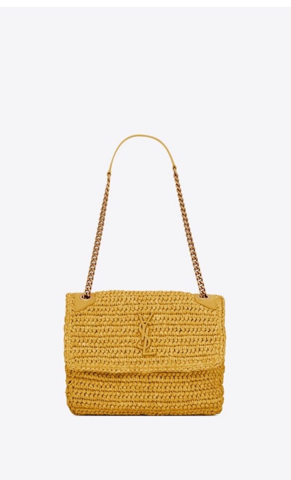 o1b1hav110724 Size: OS / Niki Medium Chain Bag in Yellow