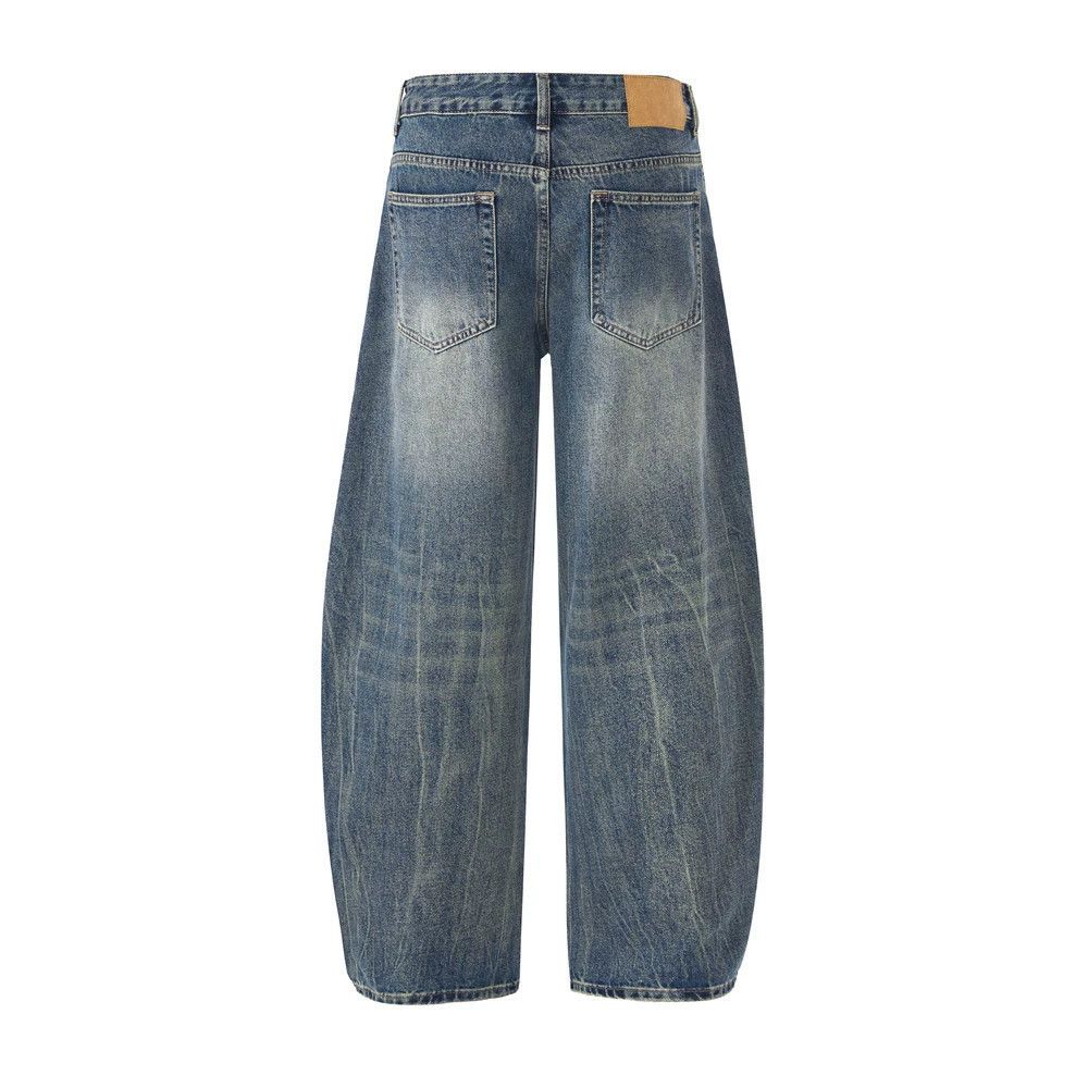Vintage Retro high street punk washed distressed scimitar jeans Size US 34 / EU 50 - 2 Thumbnail