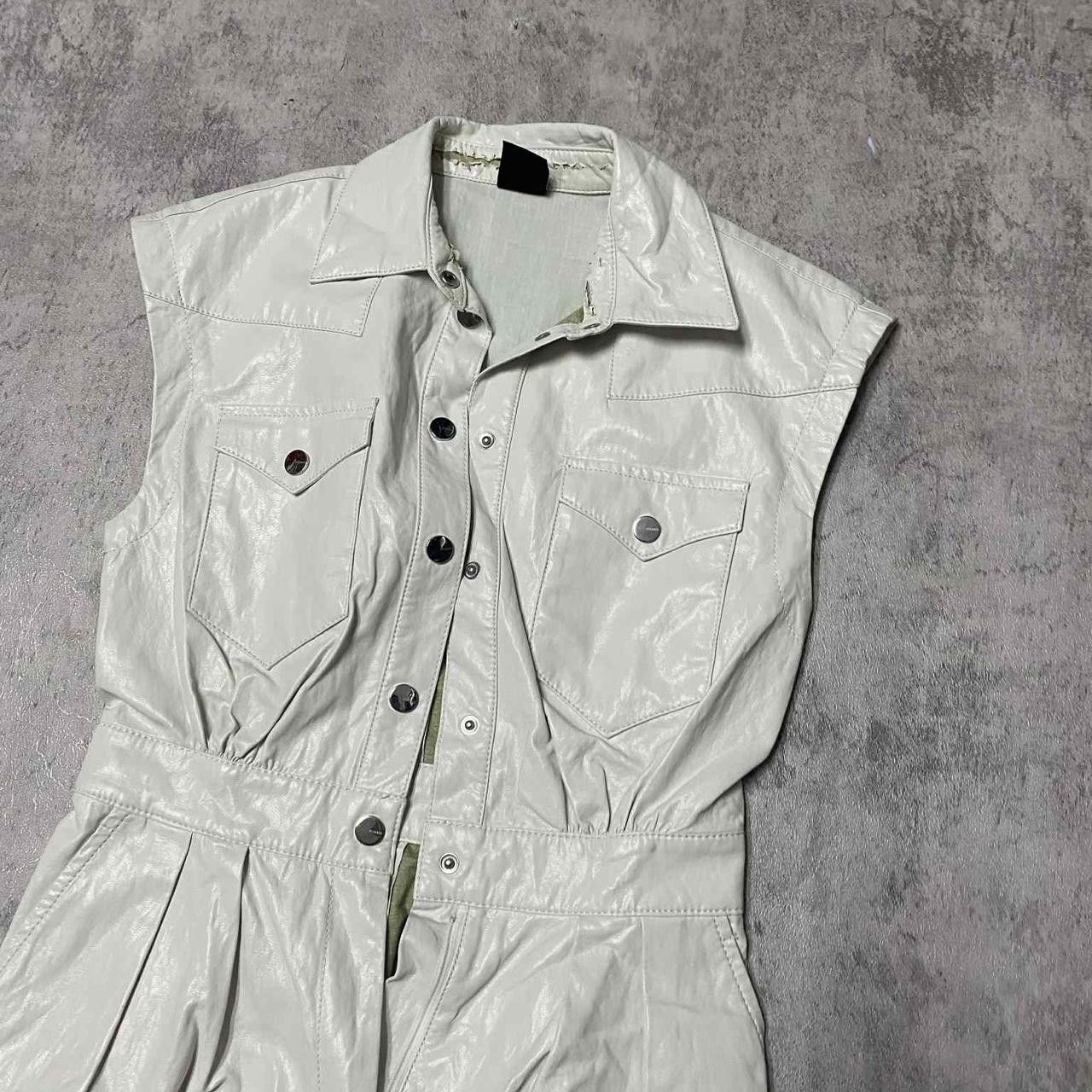 Other White leather jumpsuit with a retro vibe #leatherjumpsuit Size ONE SIZE - 2 Thumbnail