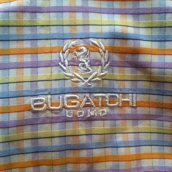 BUGATCHI BUGATCHI MENS 100%COTTON CASUAL SHIRT SIZE: 17/36-37 Size US XL / EU 56 / 4 - 5 Thumbnail