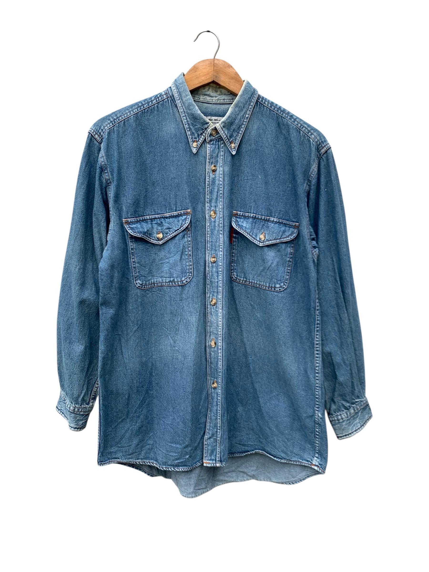 Vintage Vintage Lucky Strike Jeans Shirt Size US L / EU 52-54 / 3 - 1 Thumbnail