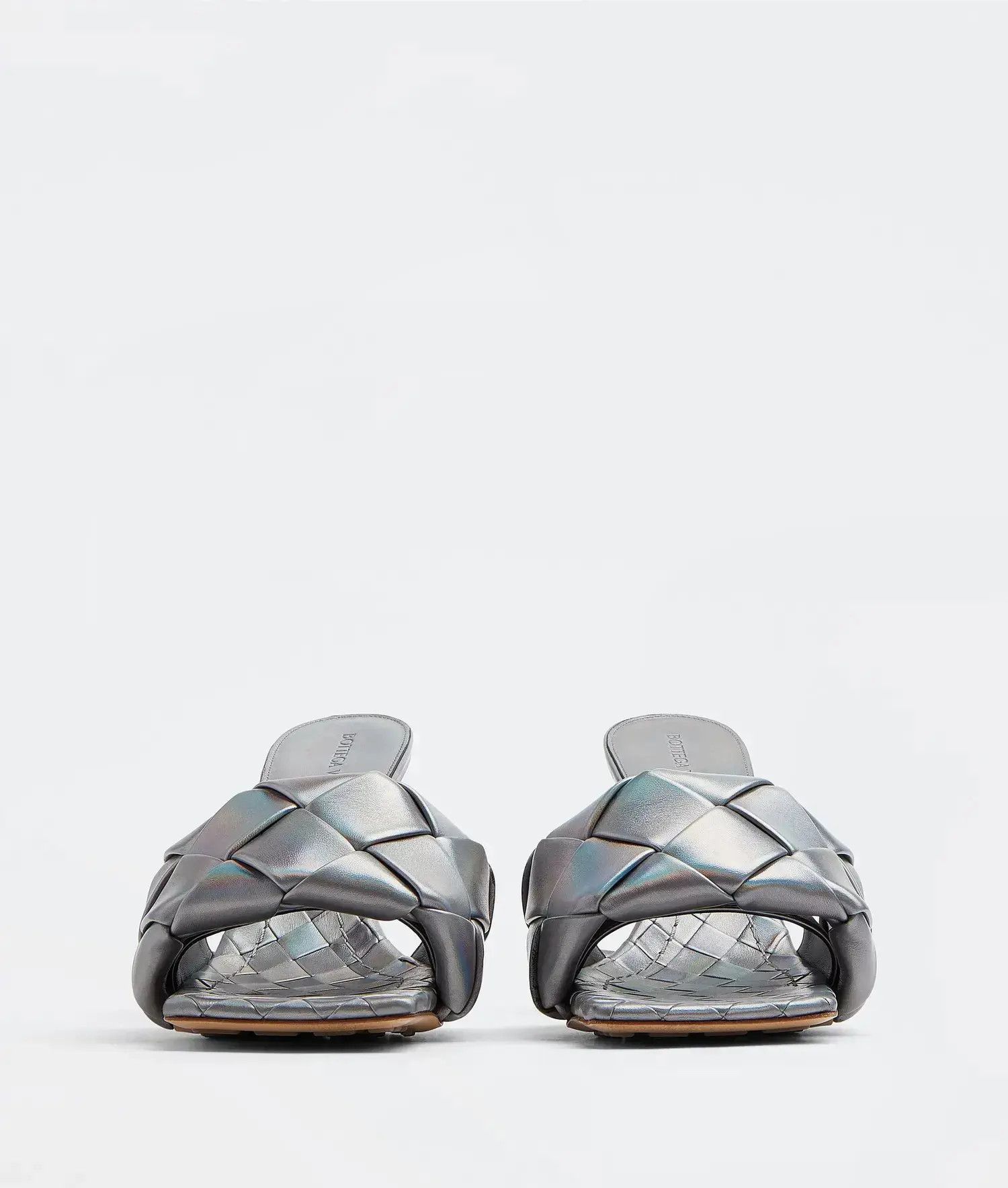 Bottega Veneta o1n1vont1224 Lido Sandals Mules in Slate Grey Size US 11.5 / IT 41.5 - 2 Thumbnail