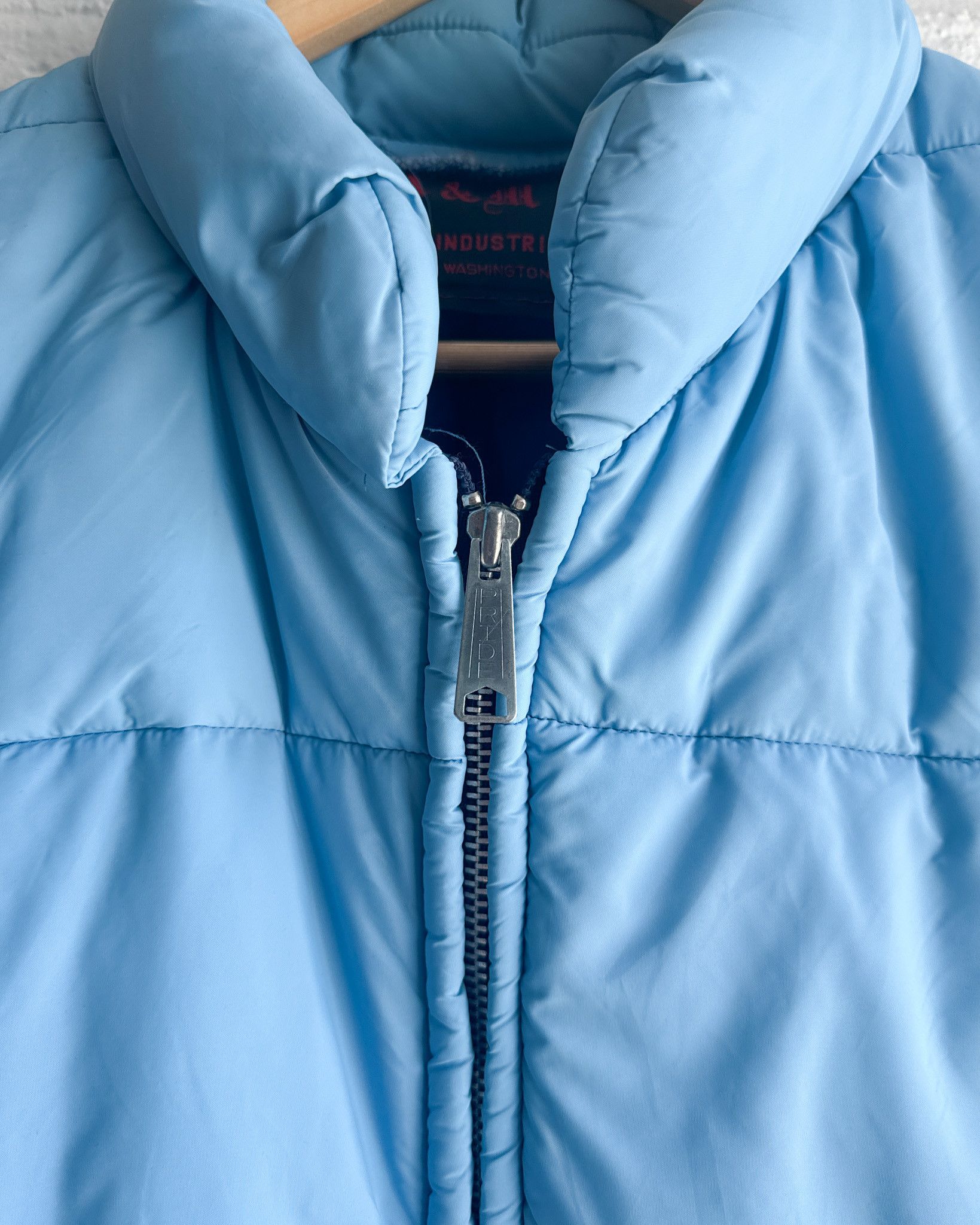 Vintage Vintage 80s A & M Industries Puffer Vest Men's XL Baby Blue Size US XL / EU 56 / 4 - 3 Thumbnail