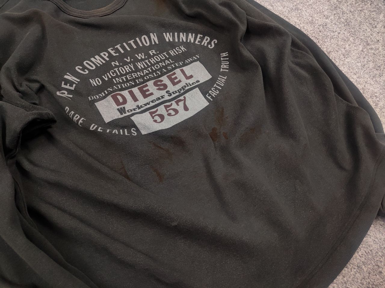 Diesel Vintage Diesel 1955 Logo Faded Distressed Black long sleeve Size US M / EU 48-50 / 2 - 7 Thumbnail