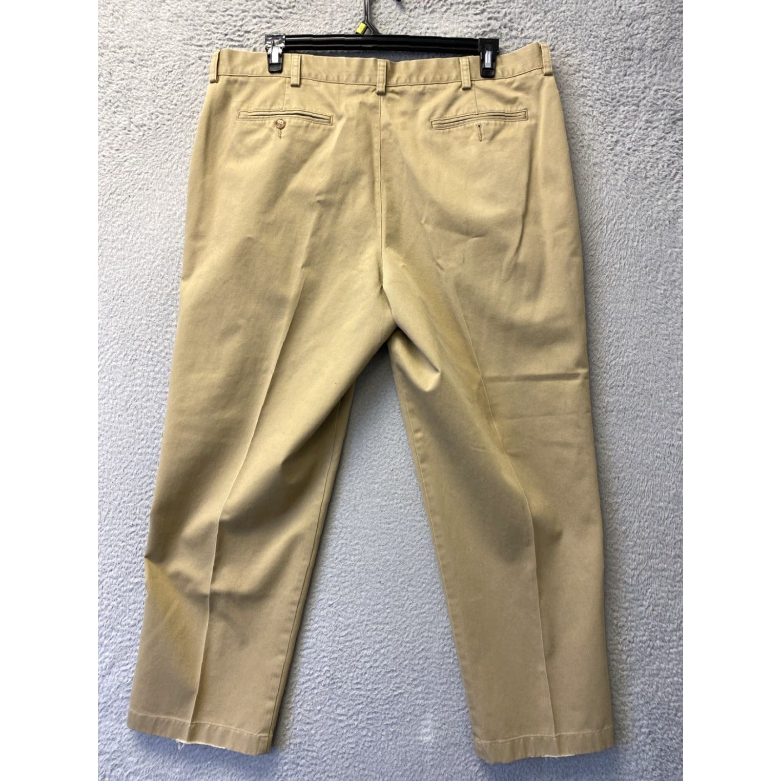 Vintage VINTAGE L.L. Bean Pants Mens 40x30 Khaki Cotton Trousers Regular Classic Chino Flat Front Zip Pockets USA Classic Fit 30 Inseam Mens Size US 40 / EU 56 - 6 Thumbnail