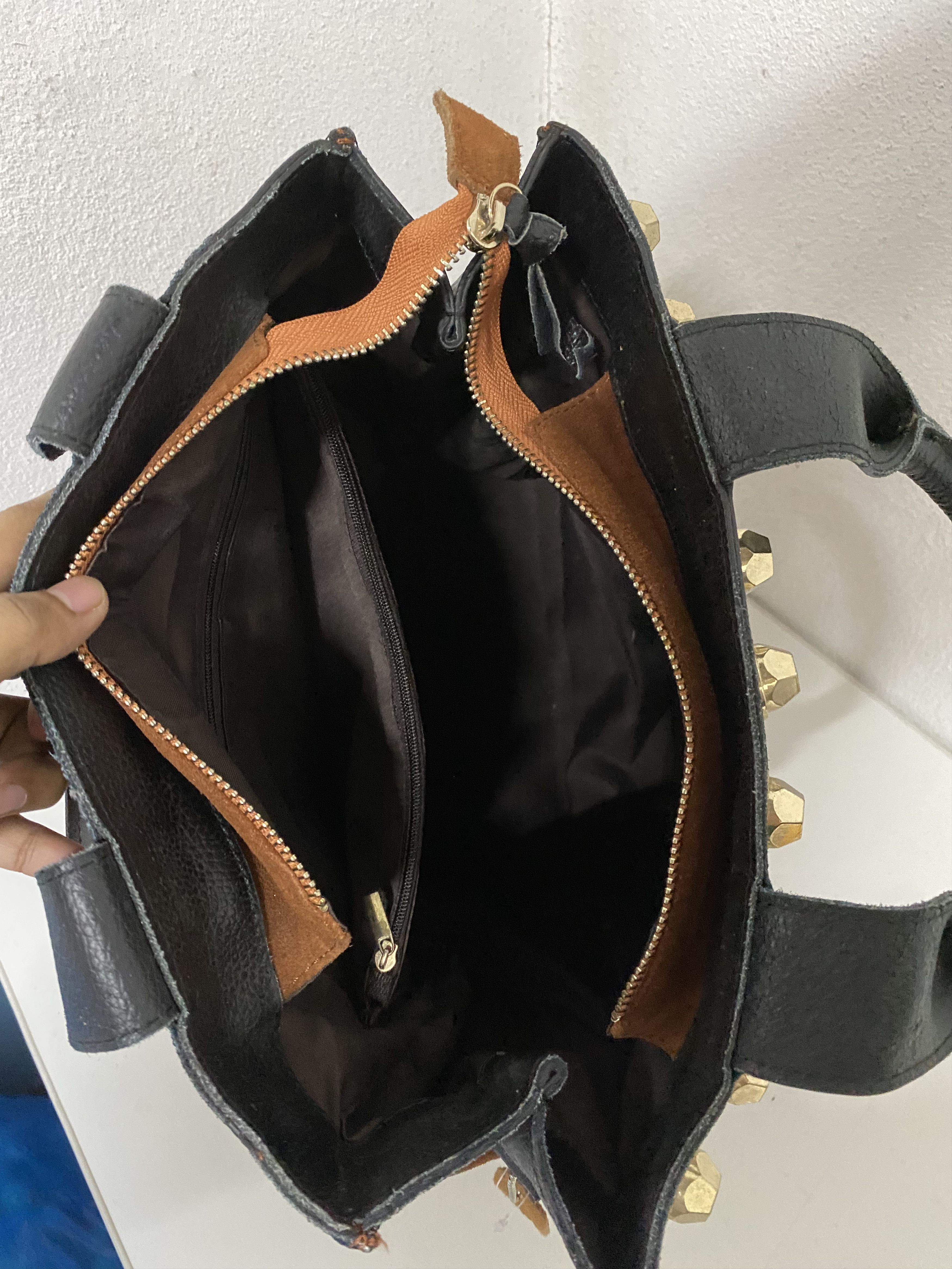 Leather Leather Tote Bag Size ONE SIZE - 7 Thumbnail