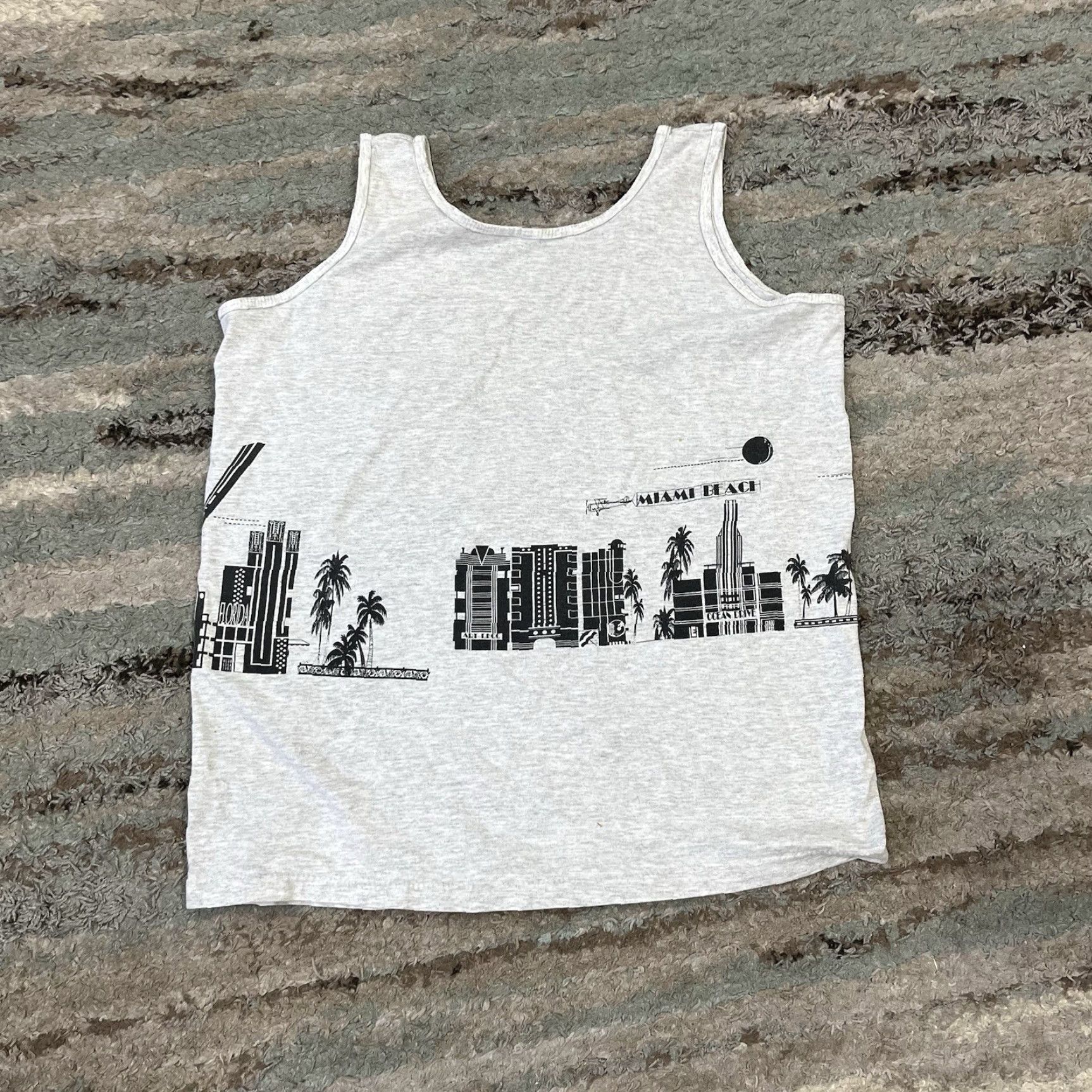 Vintage VINTAGE TSF Sportswear Tank Top Unisex Adults Large Gray Cotton 80s USA Sports All Over Print Shirt Women/Men? Size US L / EU 52-54 / 3 - 2 Thumbnail