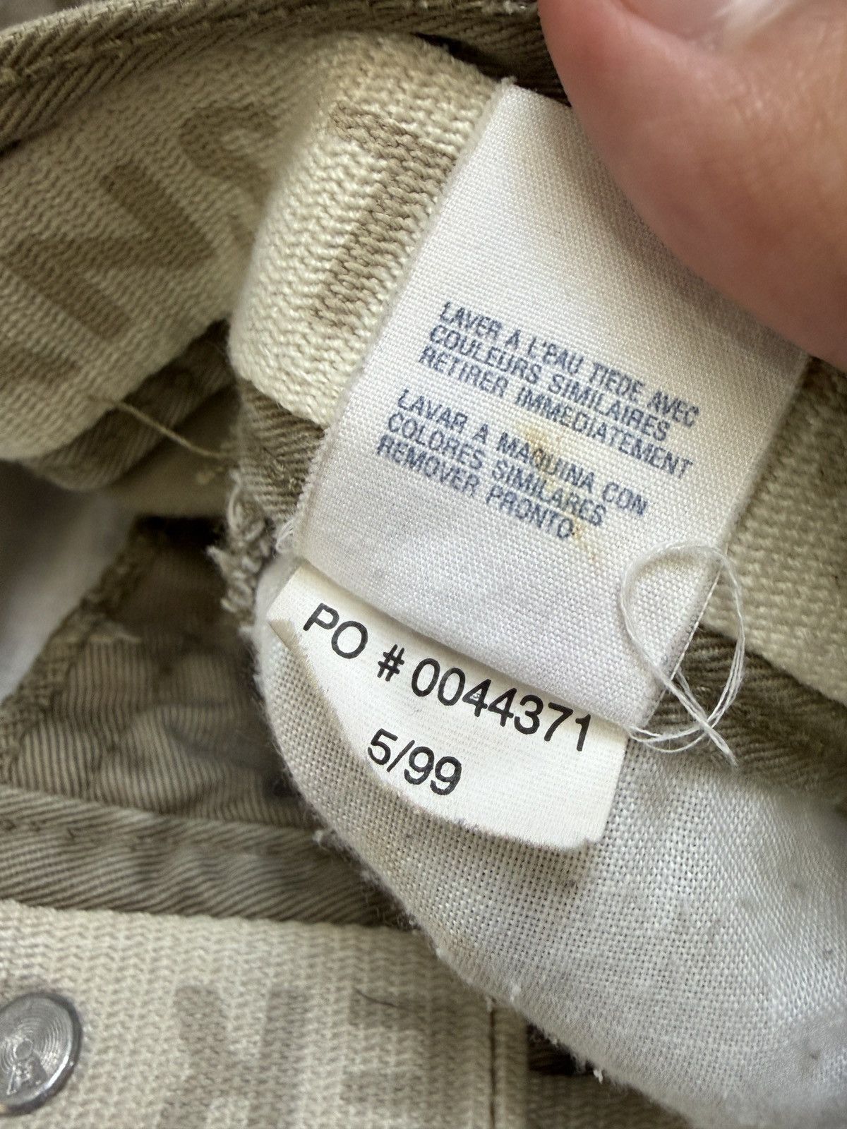 Tommy Hilfiger Vintage 1999 Tommy Hilfiger Cargo Pants Khaki Baggy 31/34 Size US 31 - 5 Thumbnail