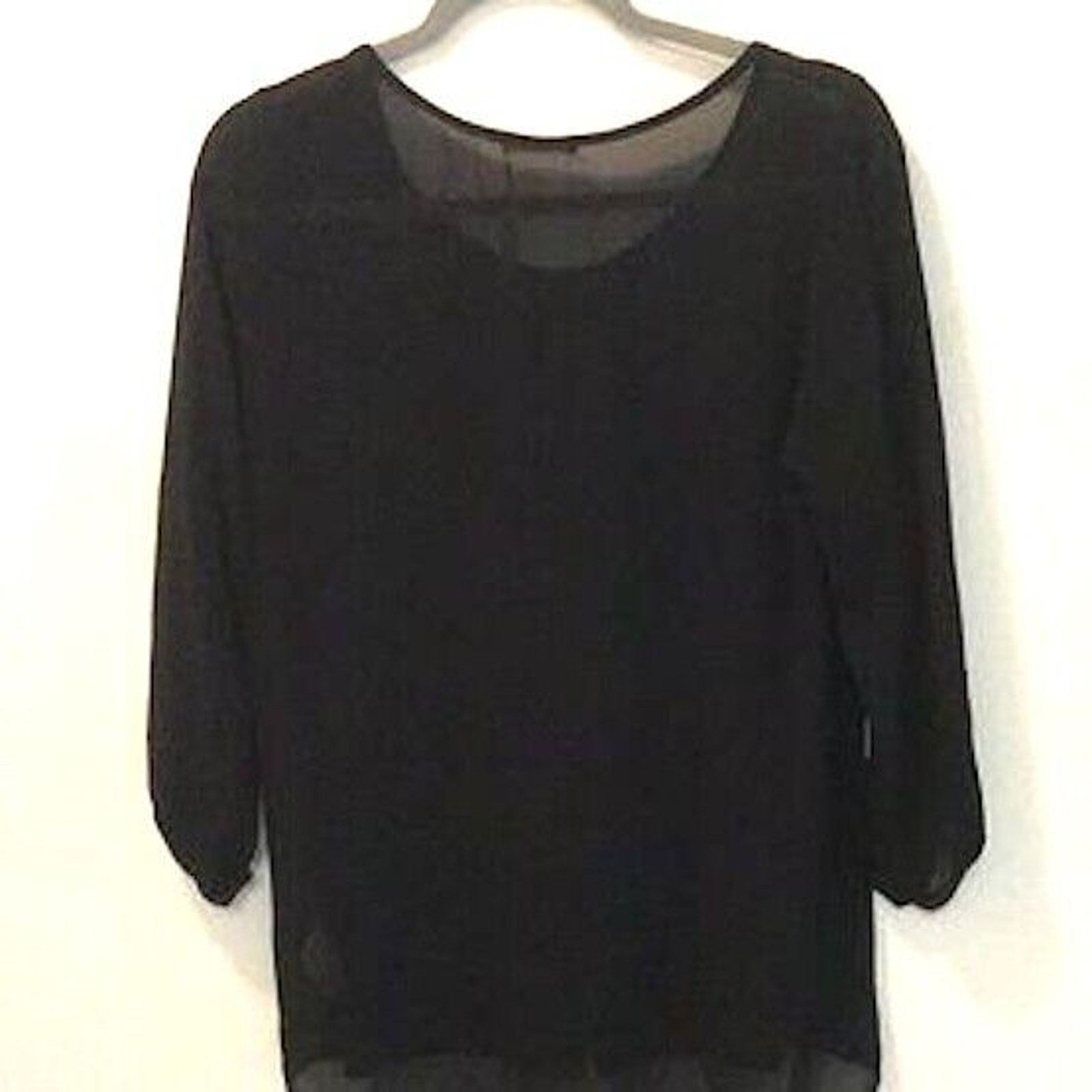 & Other Stories EVERLY SHEER Black BLOUSE SHIRT TOP Sz M Size M / US 6-8 / IT 42-44 - 7 Thumbnail