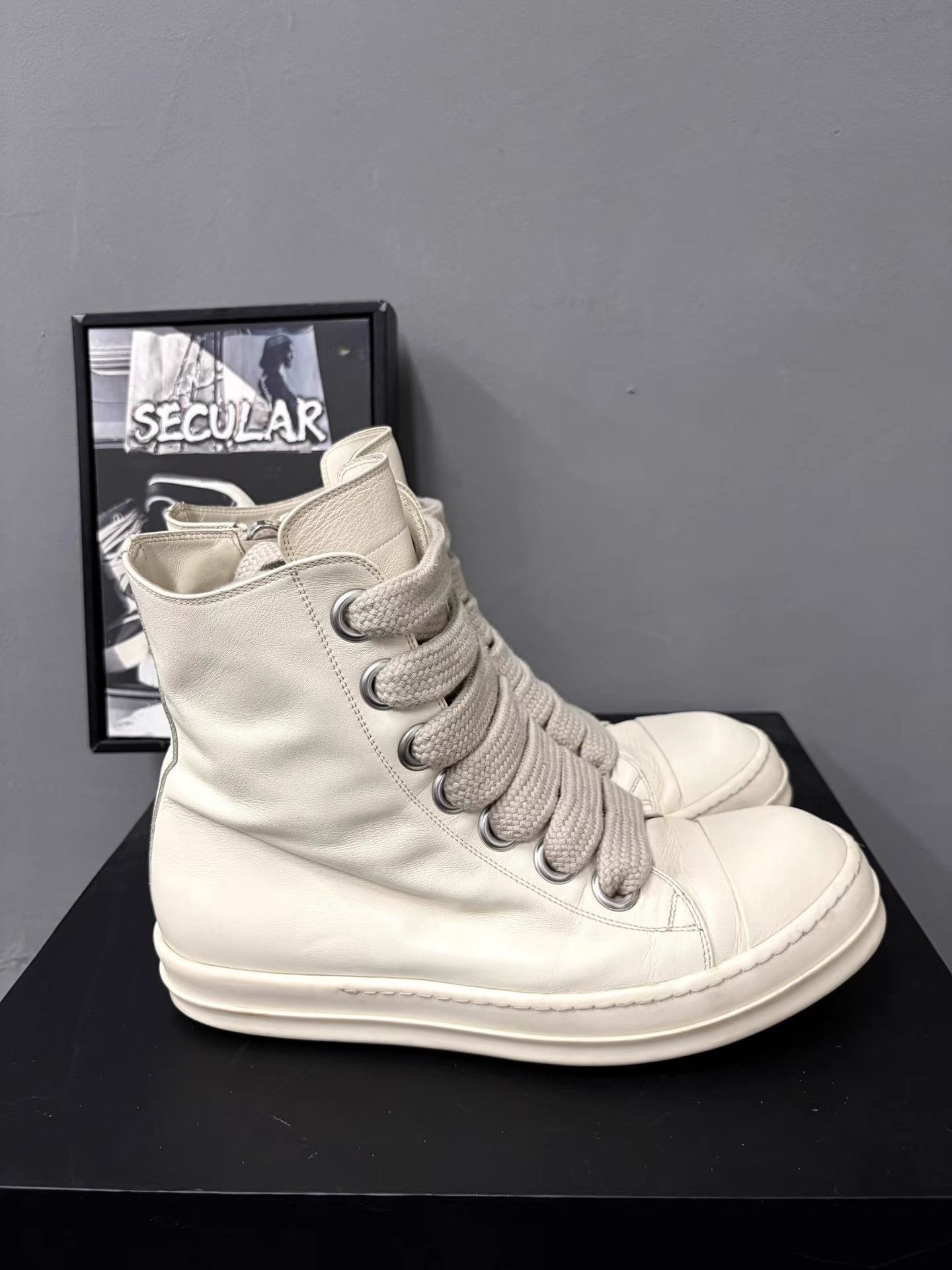 Rick Owens Rick Owens Mainline 24SS Wide-Lace High-Top Sneakers K34 Size US 10 / EU 43 - 4 Thumbnail
