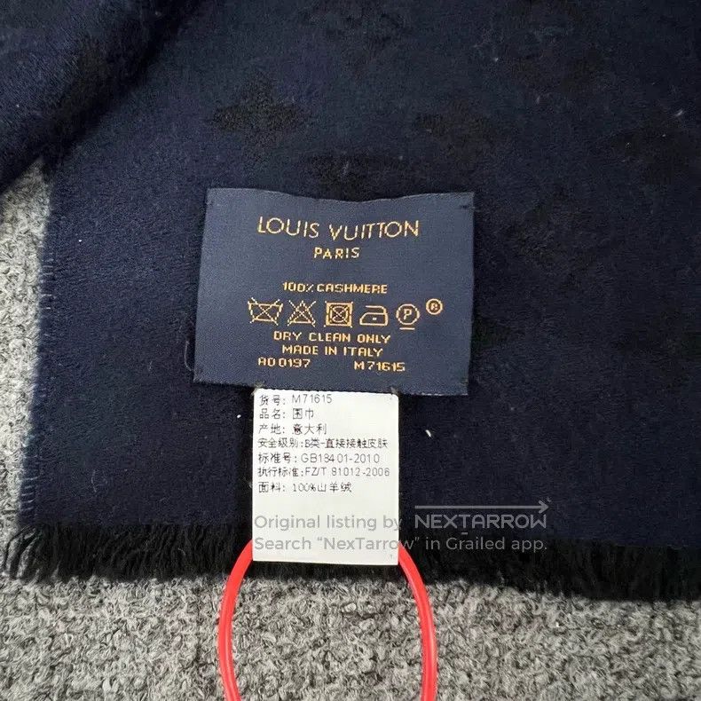 Louis Vuitton Louis Vuitton Blue presbyopic cashmere scarf Size ONE SIZE - 3 Thumbnail