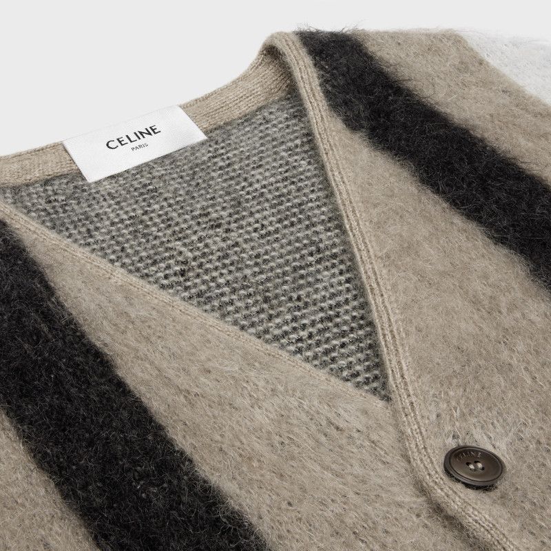 Celine o1bcso1str0126 RV00K0ZQ1 Brushed Mohair Cardigan Size US M / EU 48-50 / 2 - 3 Thumbnail