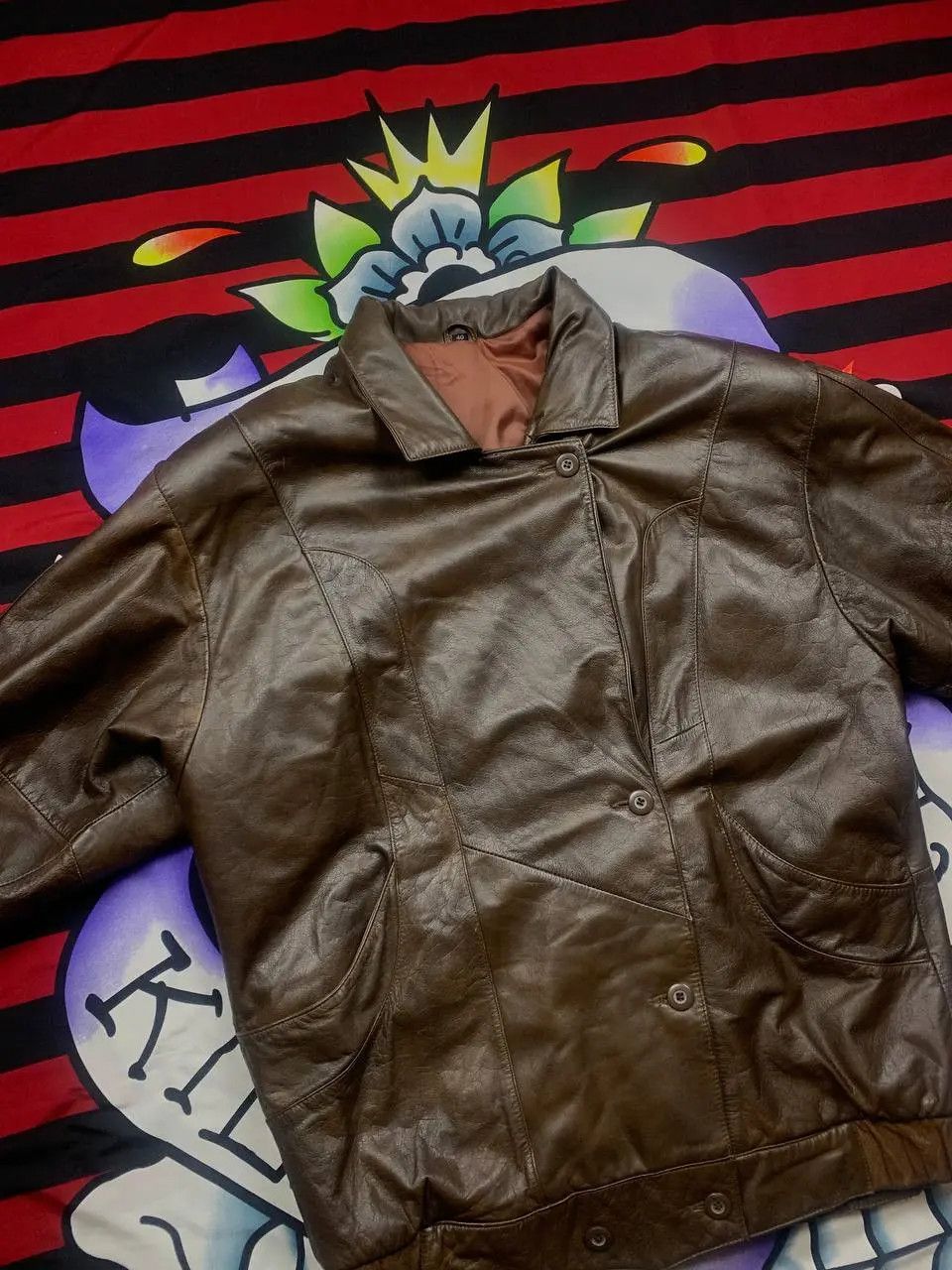 Other Vintage Korean leather flight bomber jacket Size 40(XL) Size M / US 6-8 / IT 42-44 - 2 Thumbnail