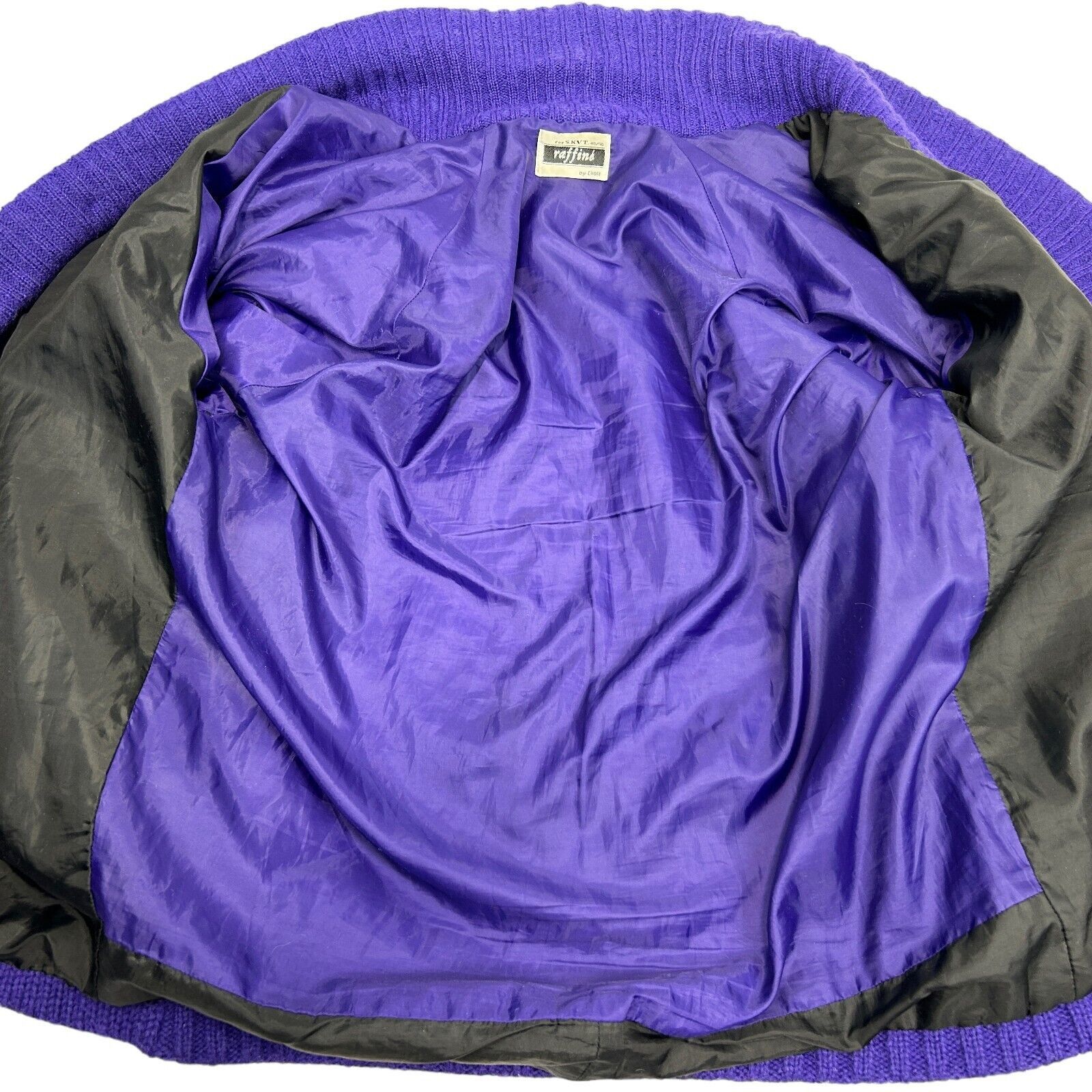 Vintage Vintage Open Front Cardigan Sweater Jacket Heart Purple M Size US M / EU 48-50 / 2 - 7 Thumbnail