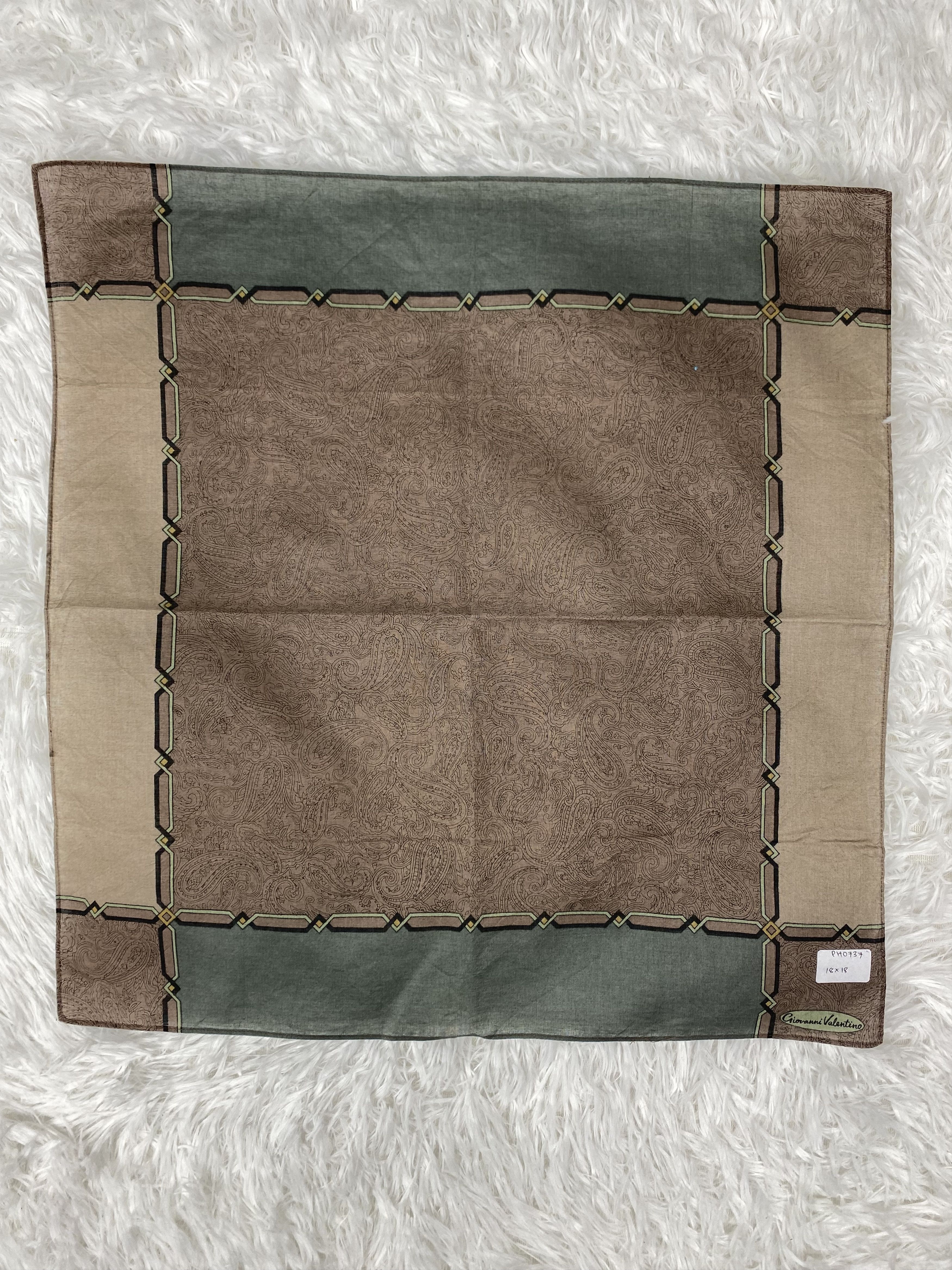 Giovanni Valentino × Vintage Vintage Giovanni Valentino Handkerchief Neckerchief PH0737 Size ONE SIZE - 3 Thumbnail