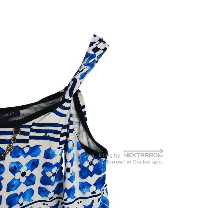 Louis Vuitton Louis Vuitton Women's Blue Cotton Tank Top . Size XS / US 0-2 / IT 36-38 - 3 Thumbnail