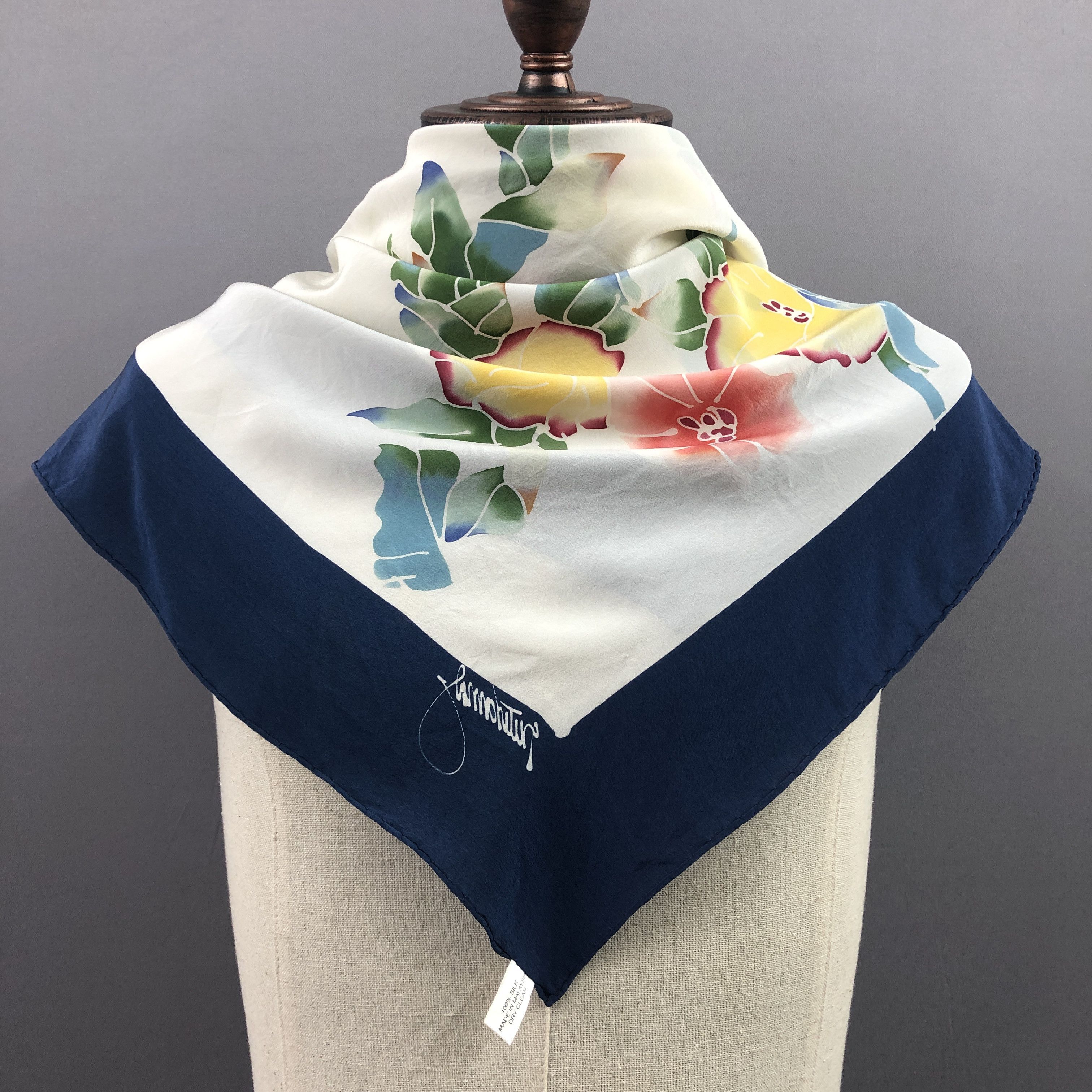 Other × Vintage Vintage Suteramas SILK Scarf Twill Stole Wraps Scarves Size ONE SIZE - 2 Thumbnail