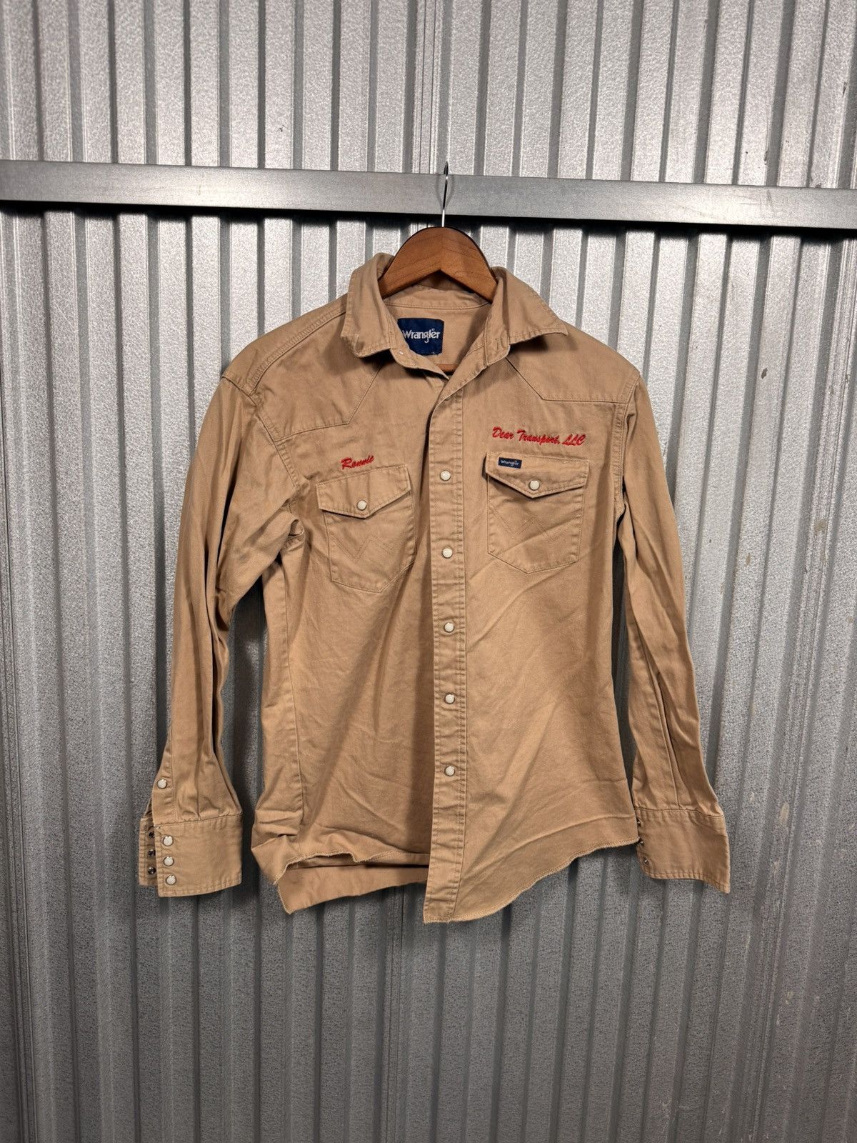 Wrangler Vintage Wrangler Pearl Snap Beige Button Up Western Shirt Size US M / EU 48-50 / 2 - 6 Thumbnail