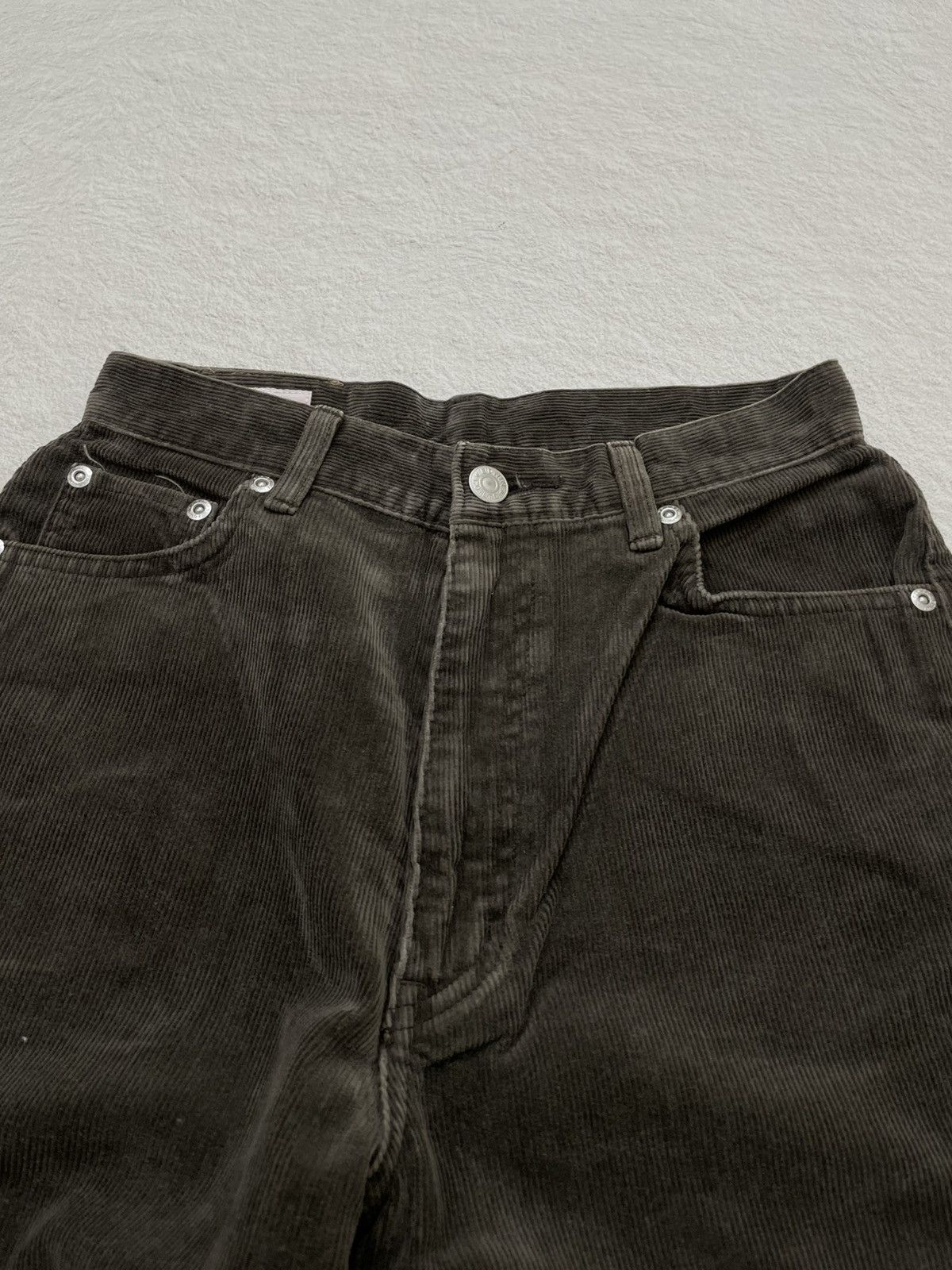 Edwin Edwin 2000s Dark Brown Corduroy Pants Wide Leg Y2K Size 25" / US 0 / IT 36 - 3 Thumbnail