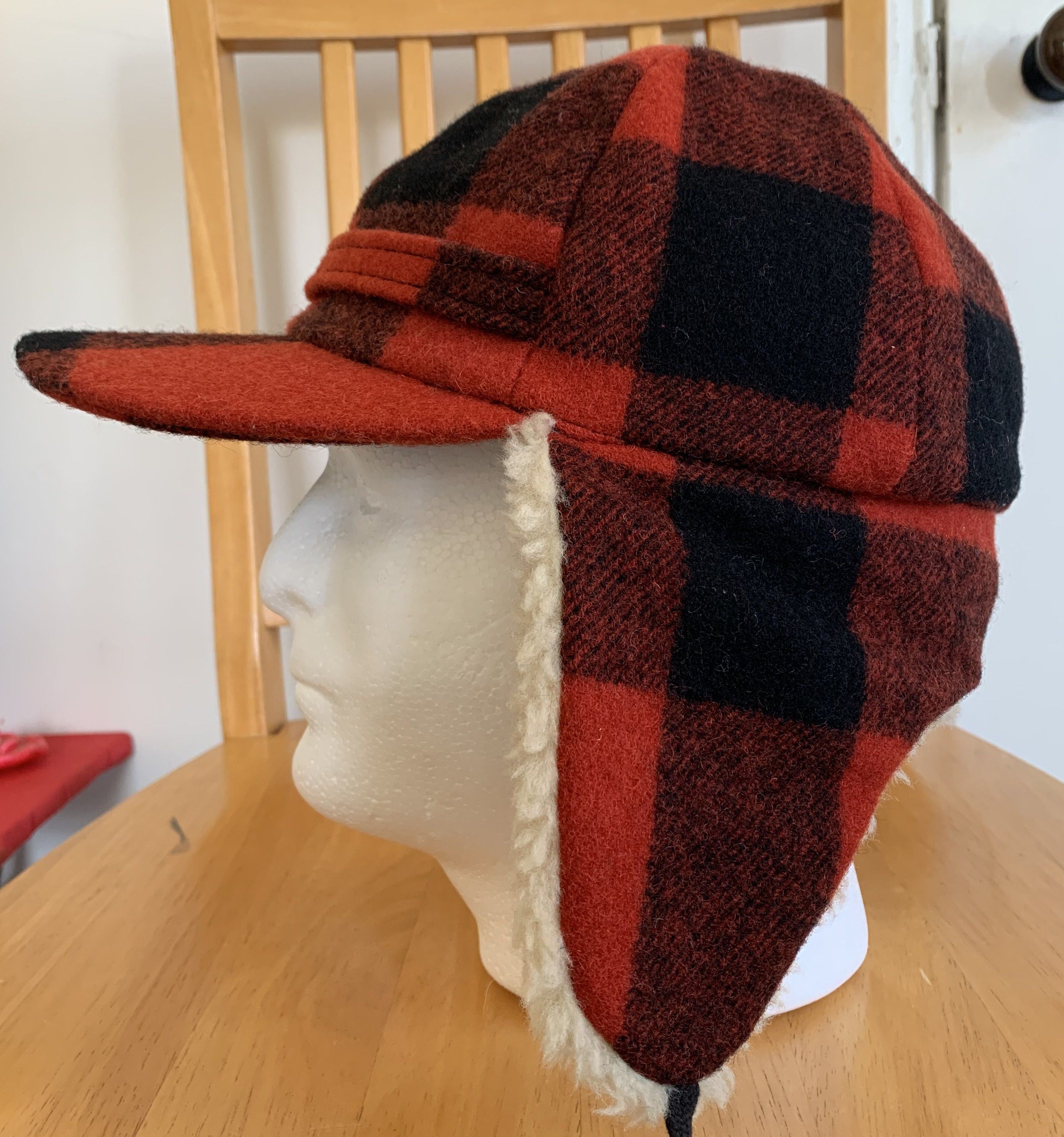 Number (N)ine FW08 Wool Check Hat Size ONE SIZE - 3 Thumbnail