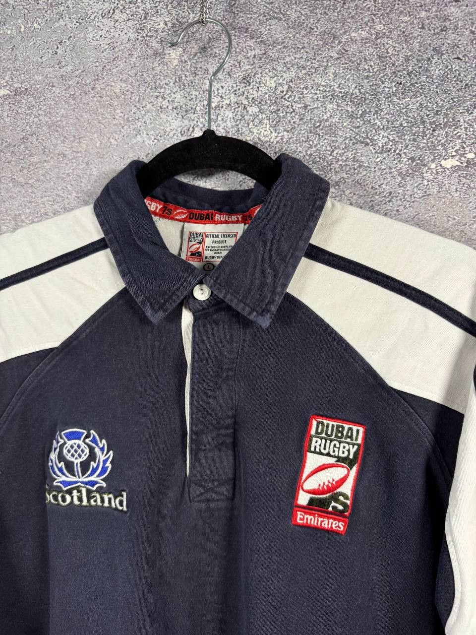 Vintage Matchworn Vintage Scotland Dubai Rugby #7 Jersey Large Size US L / EU 52-54 / 3 - 5 Thumbnail