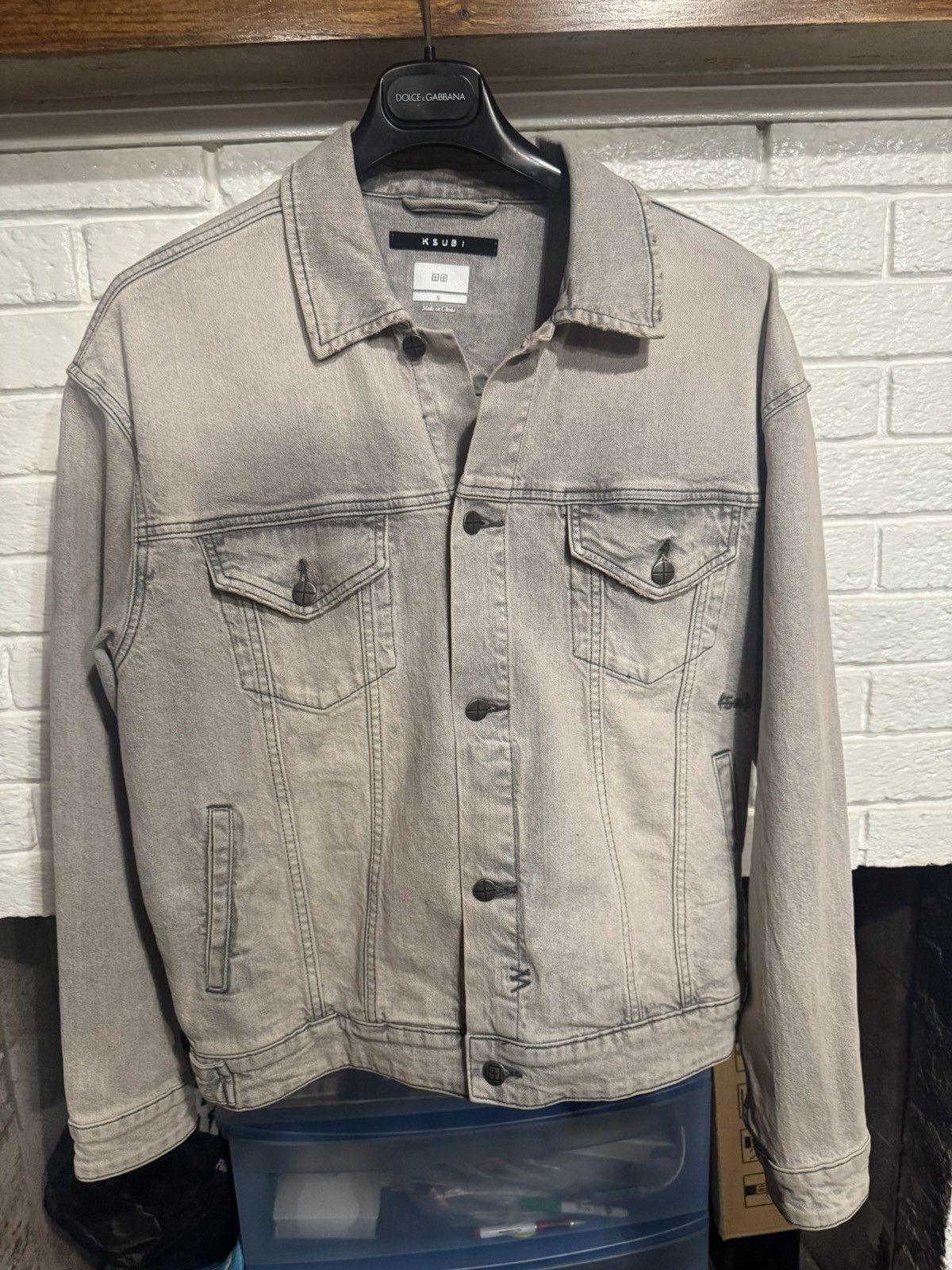 Ksubi Light grey denim jacket Size US S / EU 44-46 / 1 - 4 Thumbnail