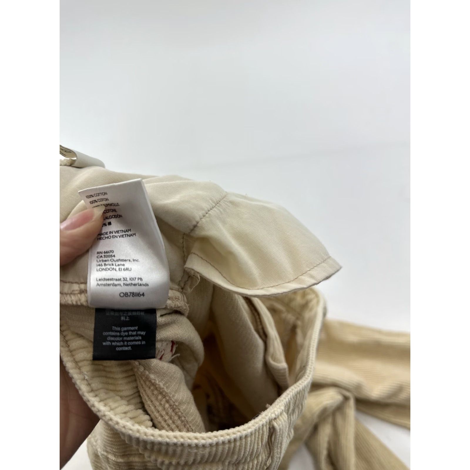 Bdg BDG Pants Women 28 Light Khaki Corduroy High Rise Mom Ankle Beige Cotton Solid Ladies Pants Size 28" / US 6 / IT 42 - 7 Thumbnail